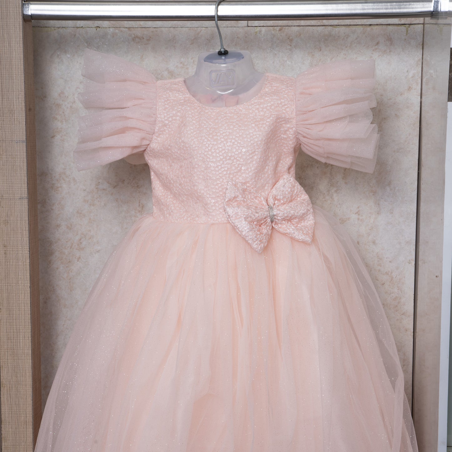 Party Wear Frock - Peach