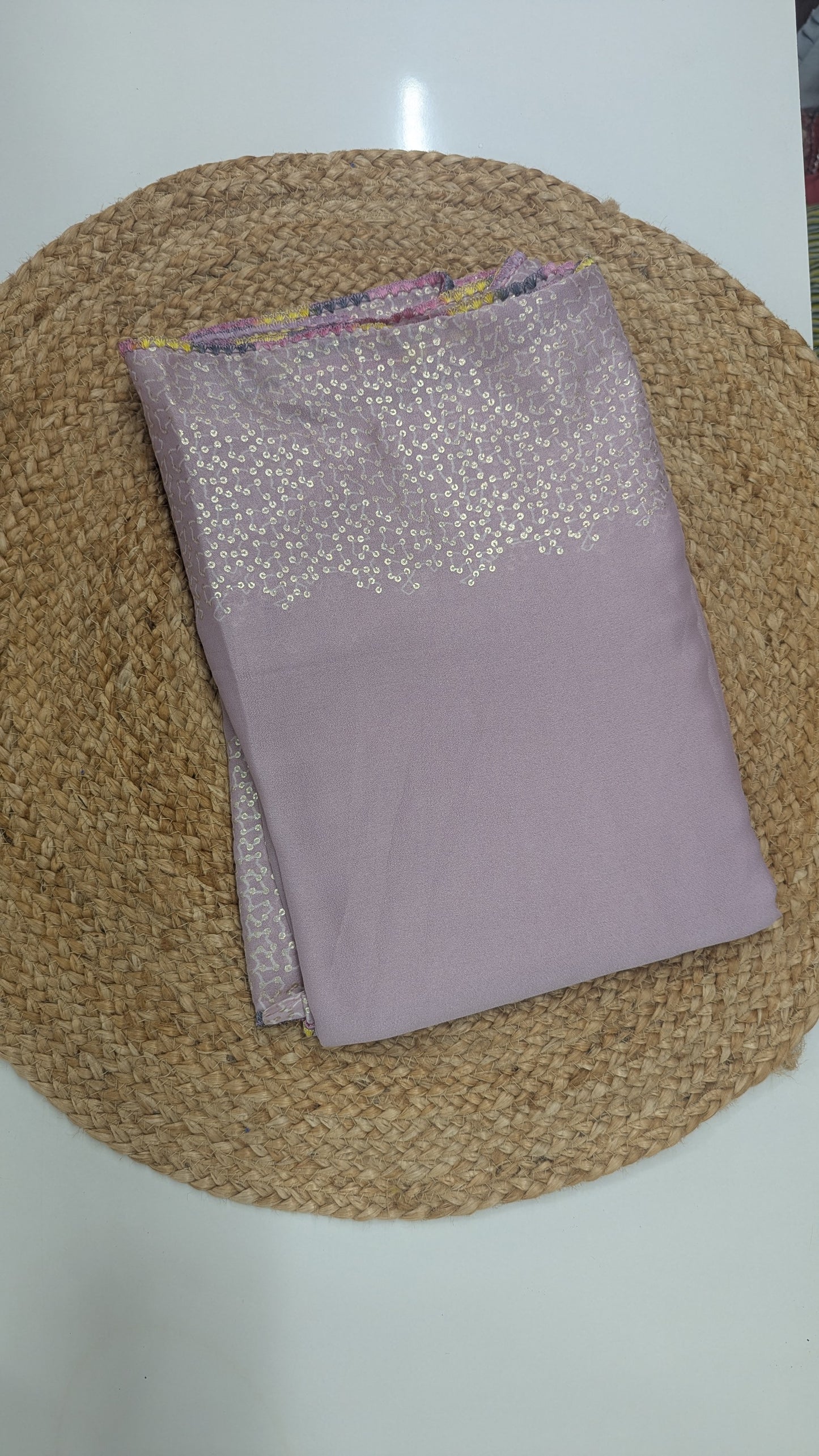 Simple Fancy Saree - Pastel colors