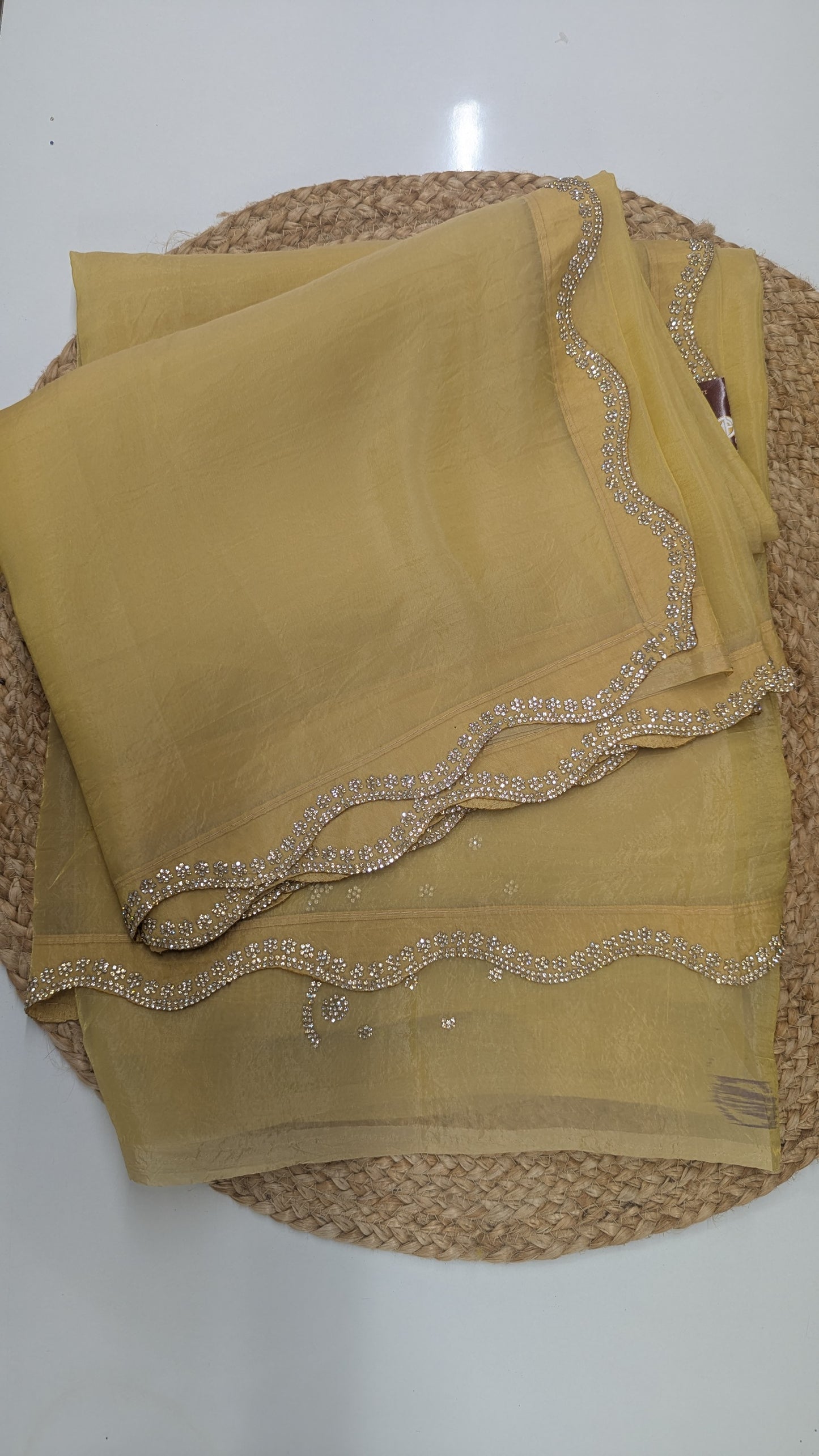 Yellow Tissue Party Wear Saree