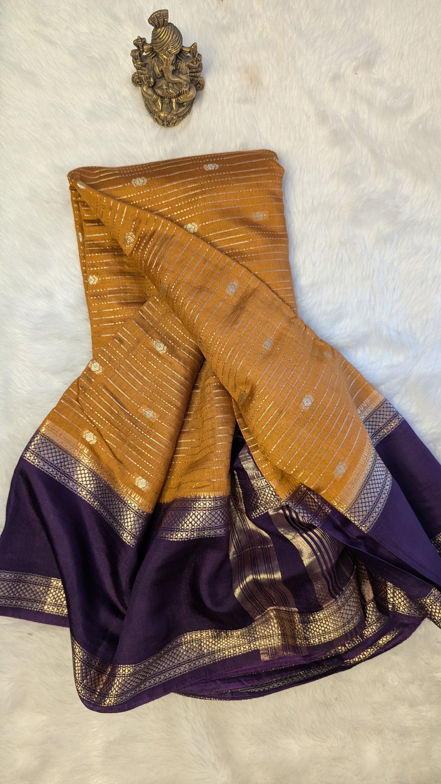 Chanderi Cotton Blend Silk with Bentex Border