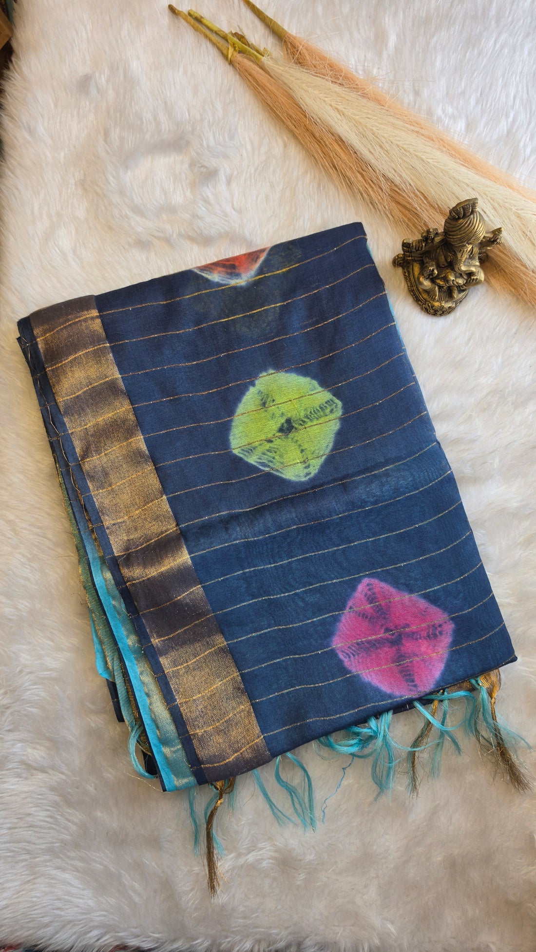 Soft Cotton Saree with Shibori Prints