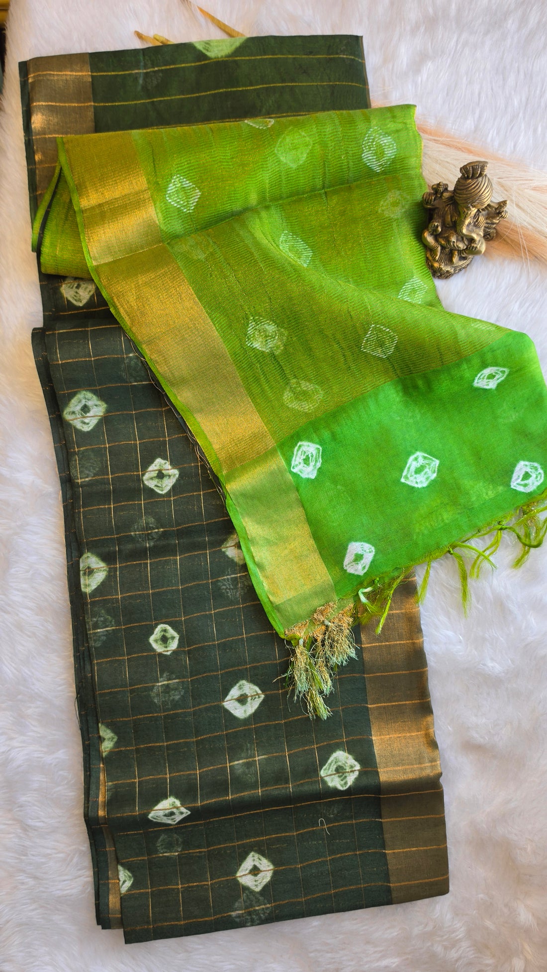 Soft Cotton Saree with Shibori Prints