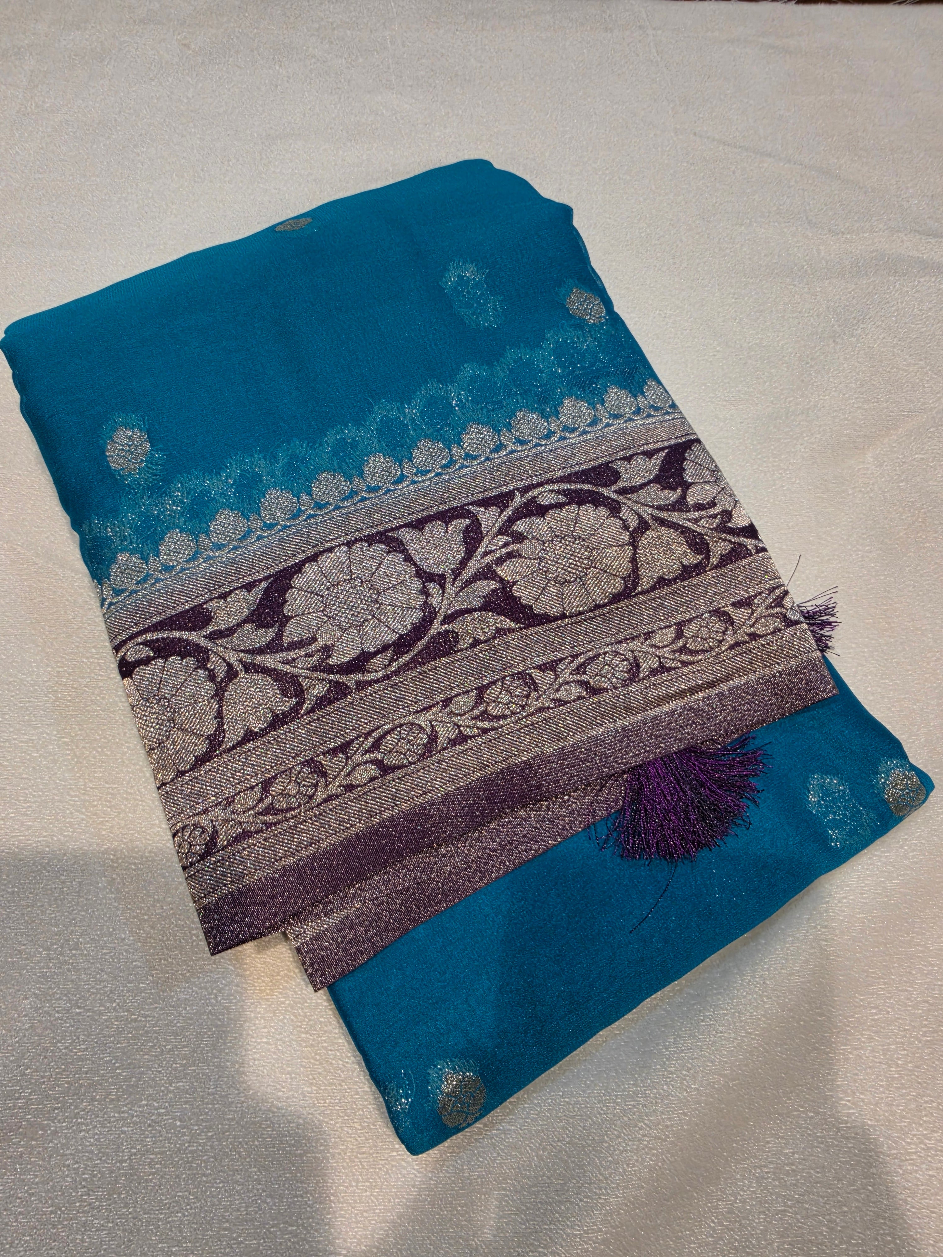 Banaras Georgette-SkyBlue