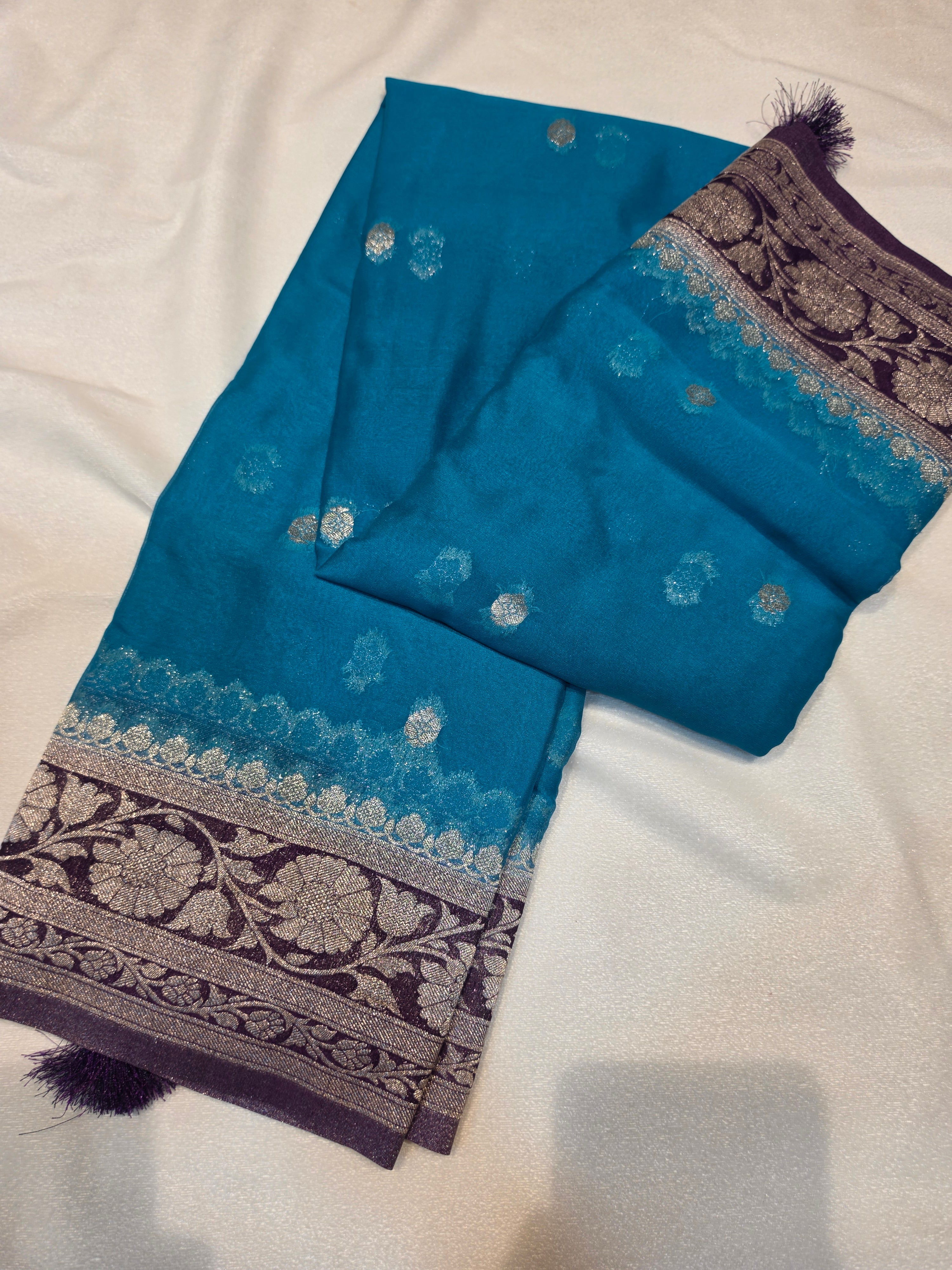 Banaras Georgette-SkyBlue