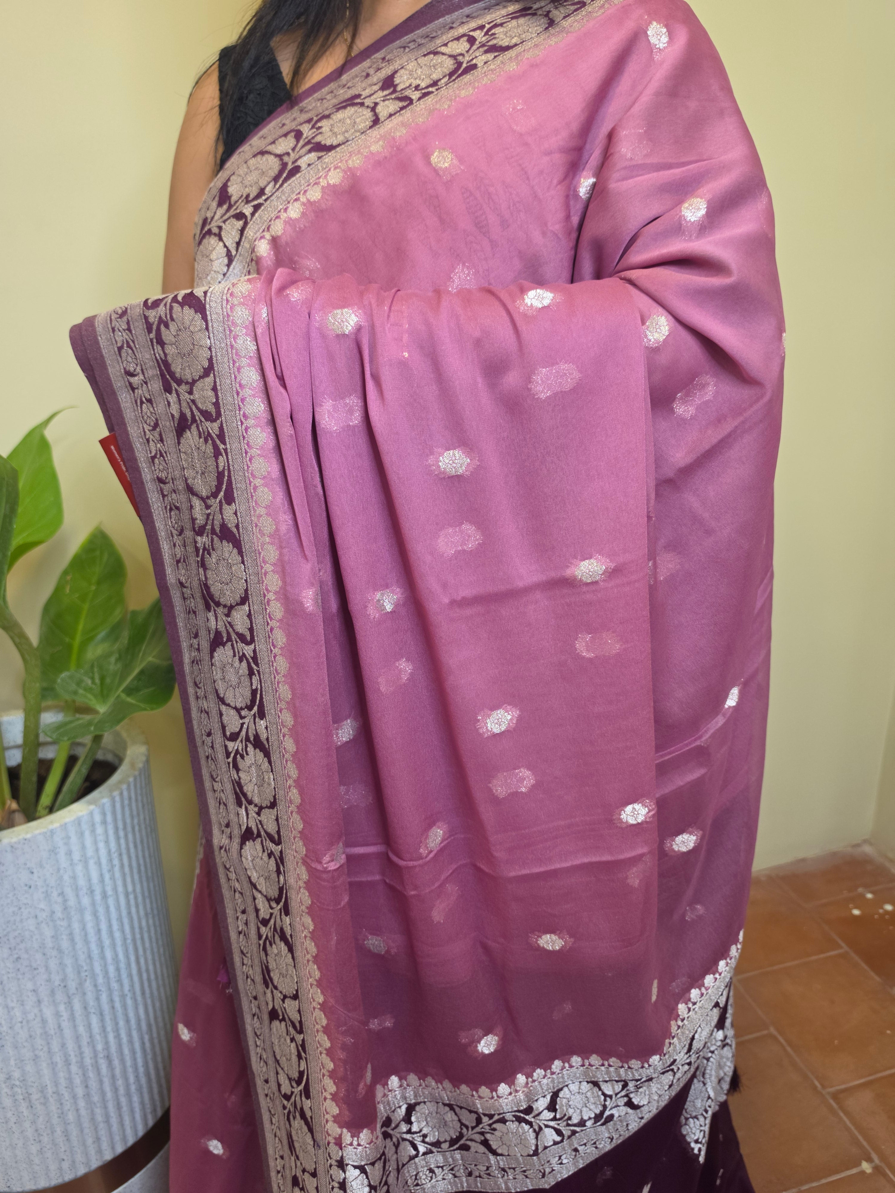 Banaras Georgette-Onion