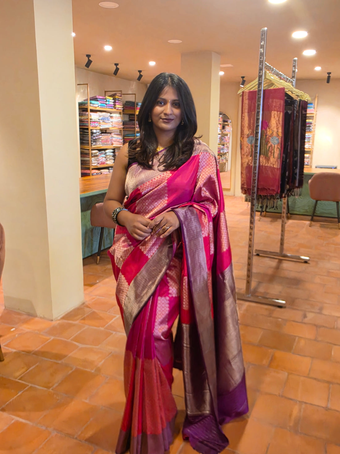 Pure Banaras Silk- Red and Wine