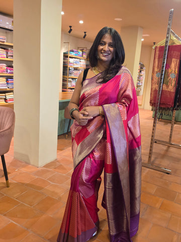 Pure Banaras Silk- Red and Wine