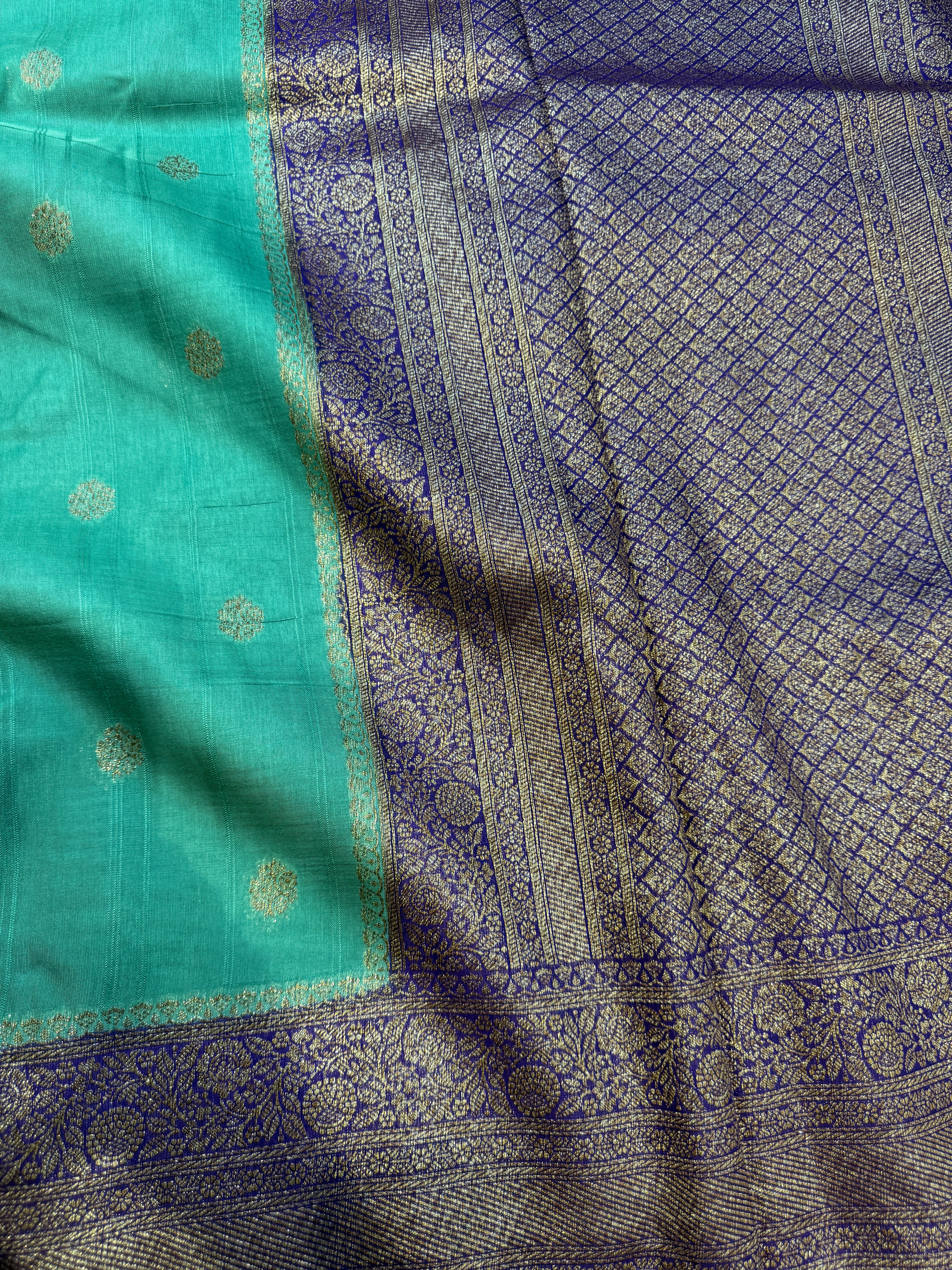 Banaras Tussar- Dark Pista Green