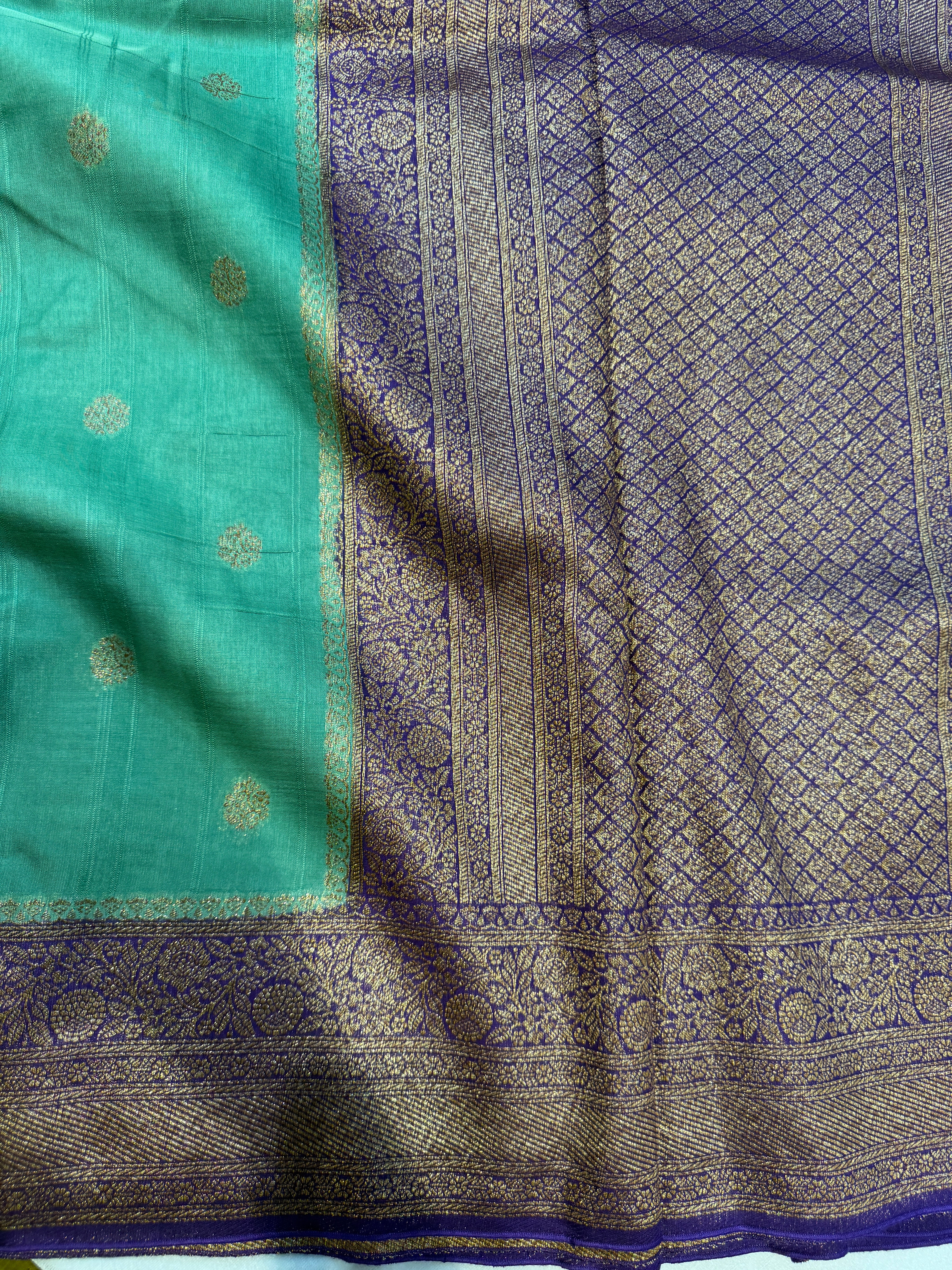 Banaras Tussar- Dark Pista Green