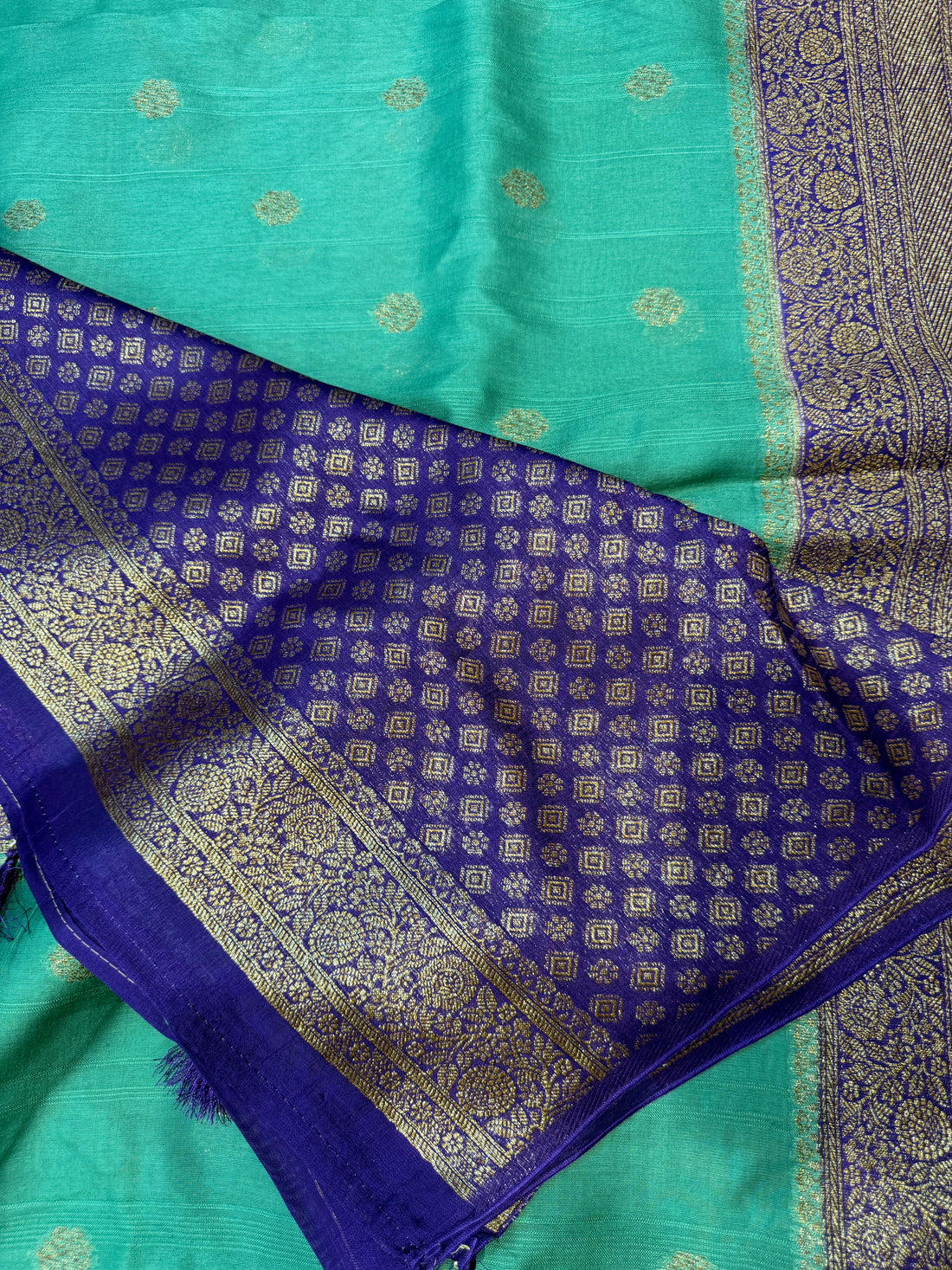 Banaras Tussar- Dark Pista Green
