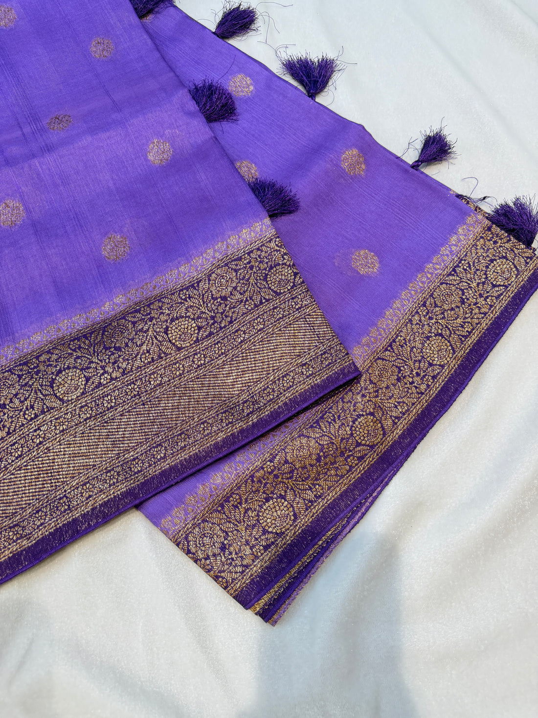 Banaras Tussar Silk- Lavender