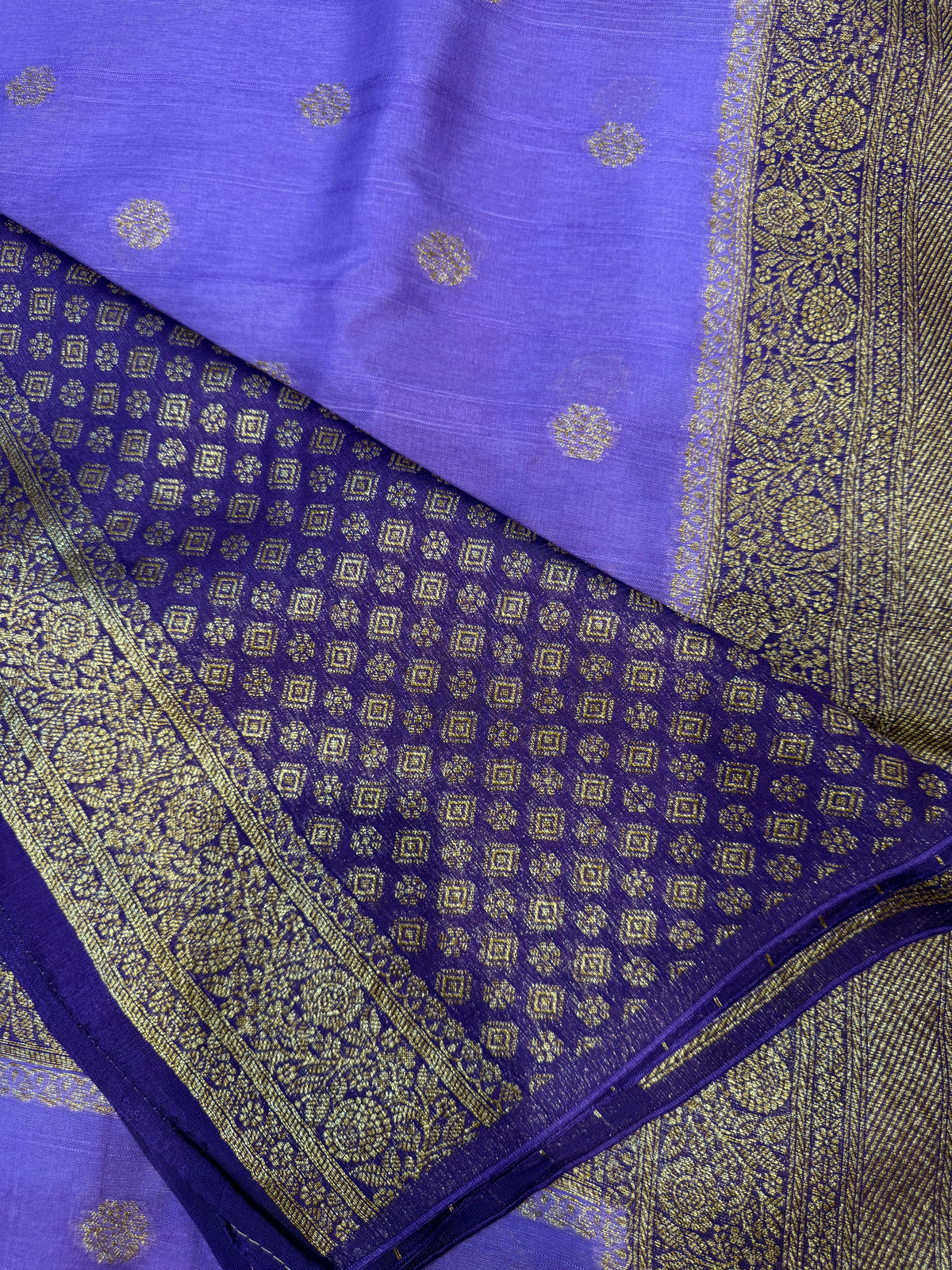 Banaras Tussar Silk- Lavender