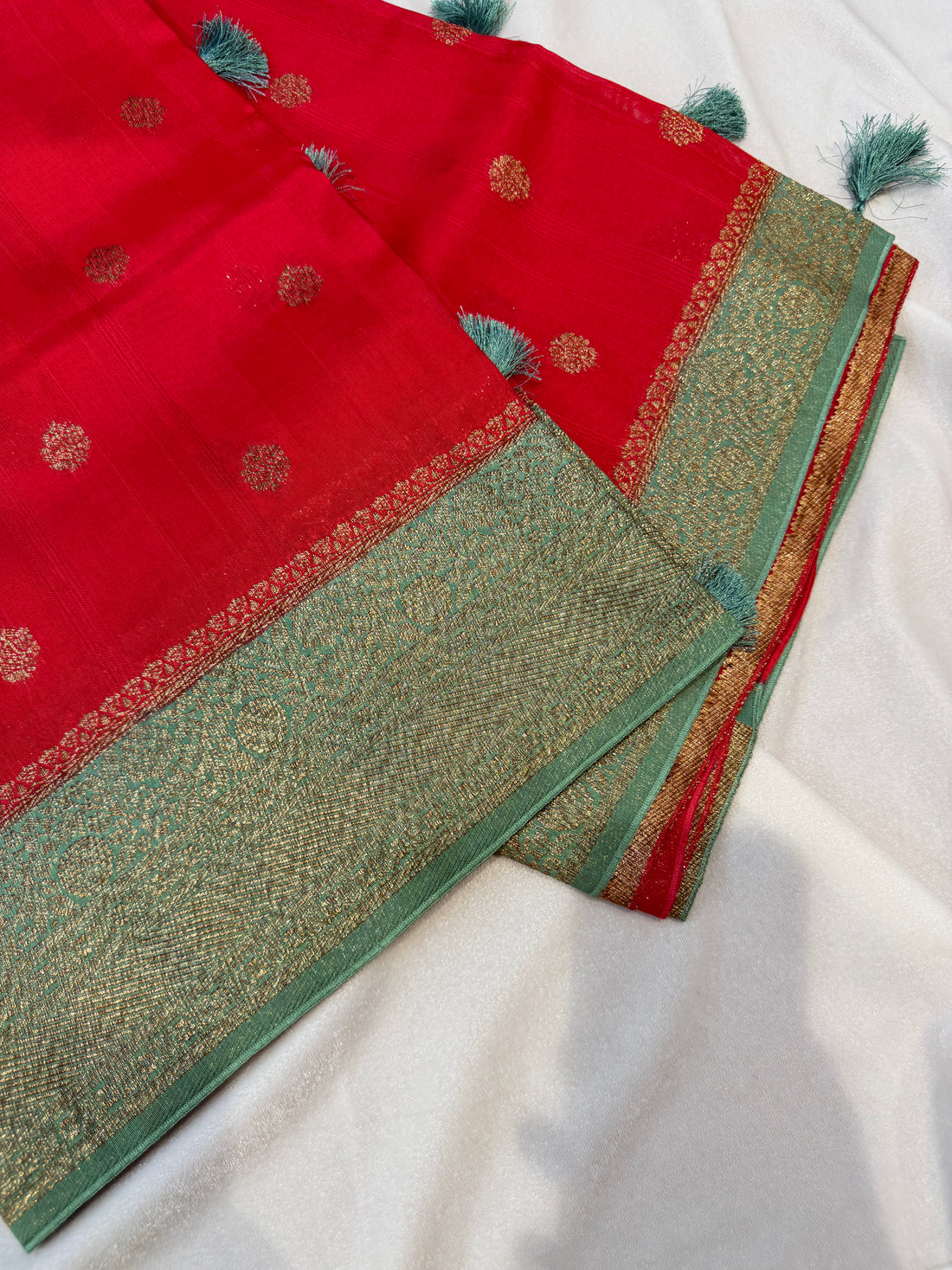 Banaras Tussar- Red