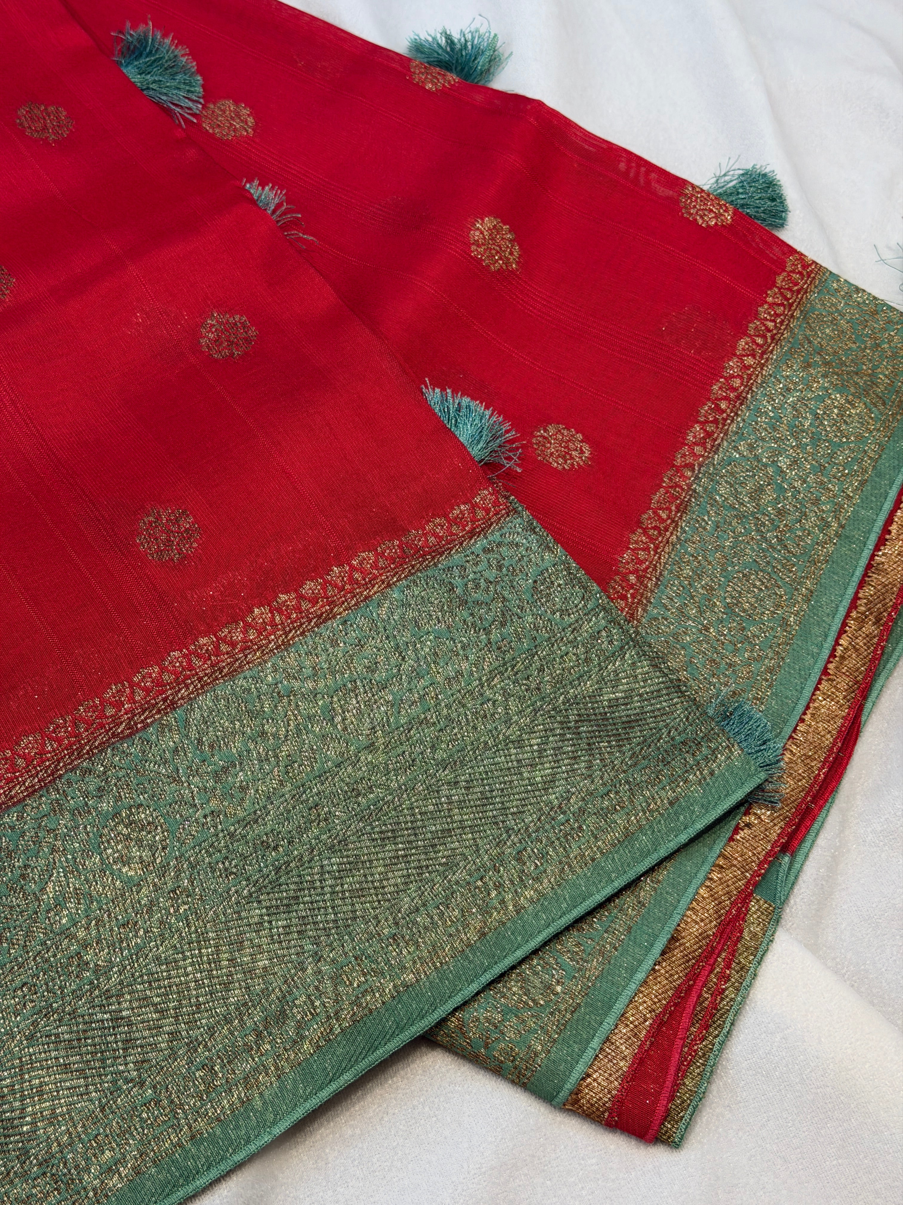 Banaras Tussar- Red