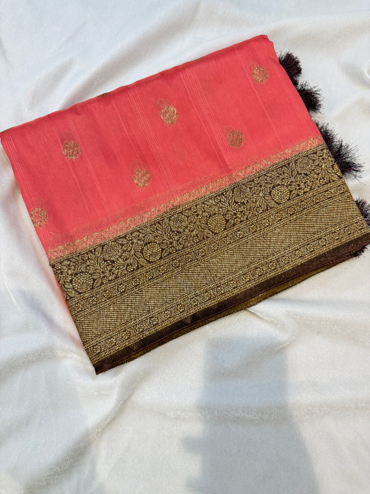 Banaras Tussar- Dark Peach