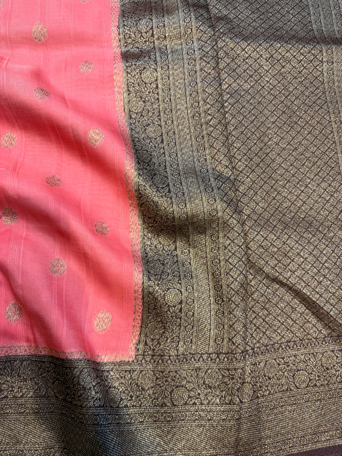 Banaras Tussar- Dark Peach