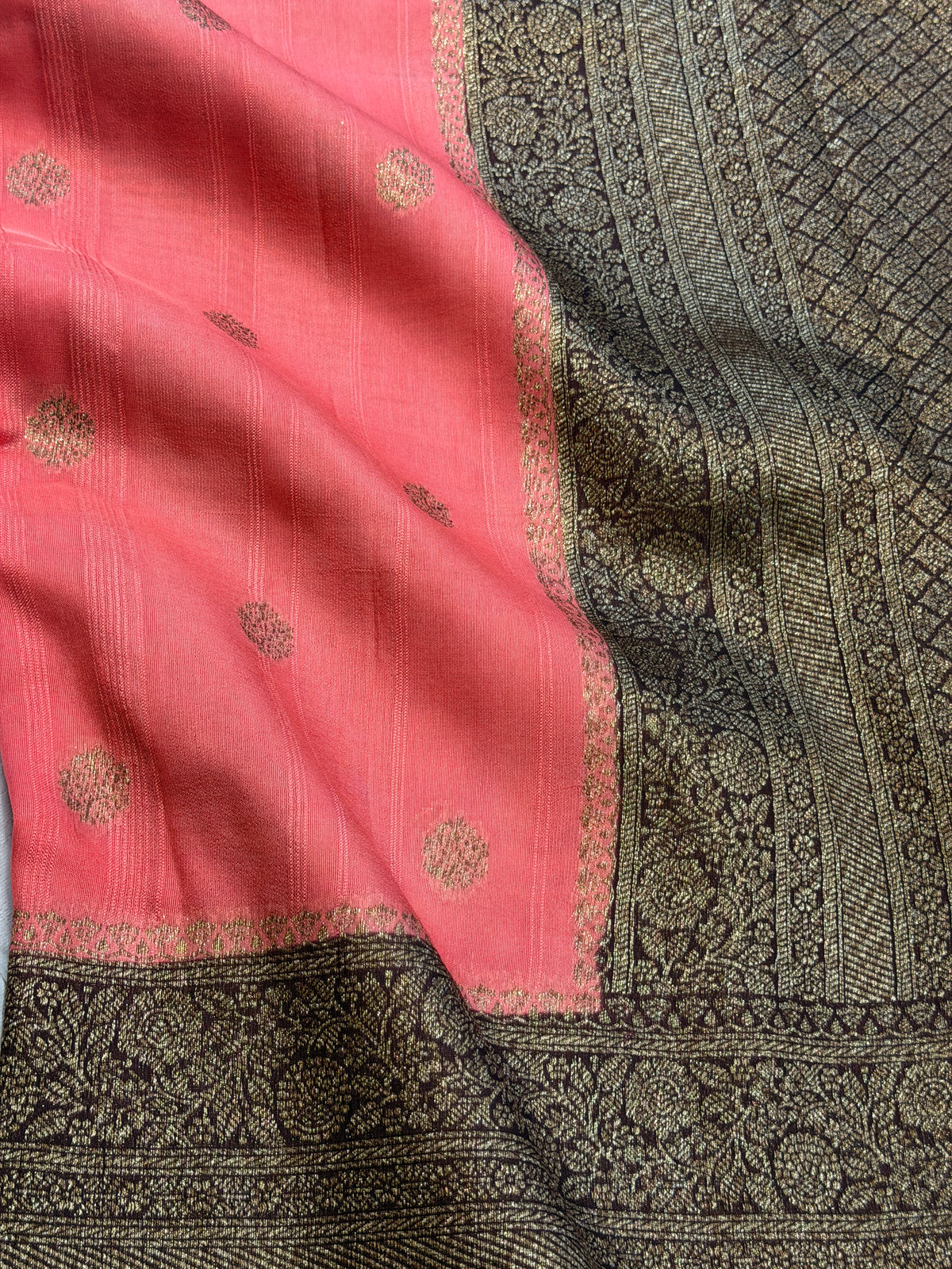 Banaras Tussar- Dark Peach
