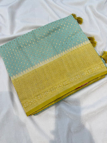 Banaras Georgett- Pista Green