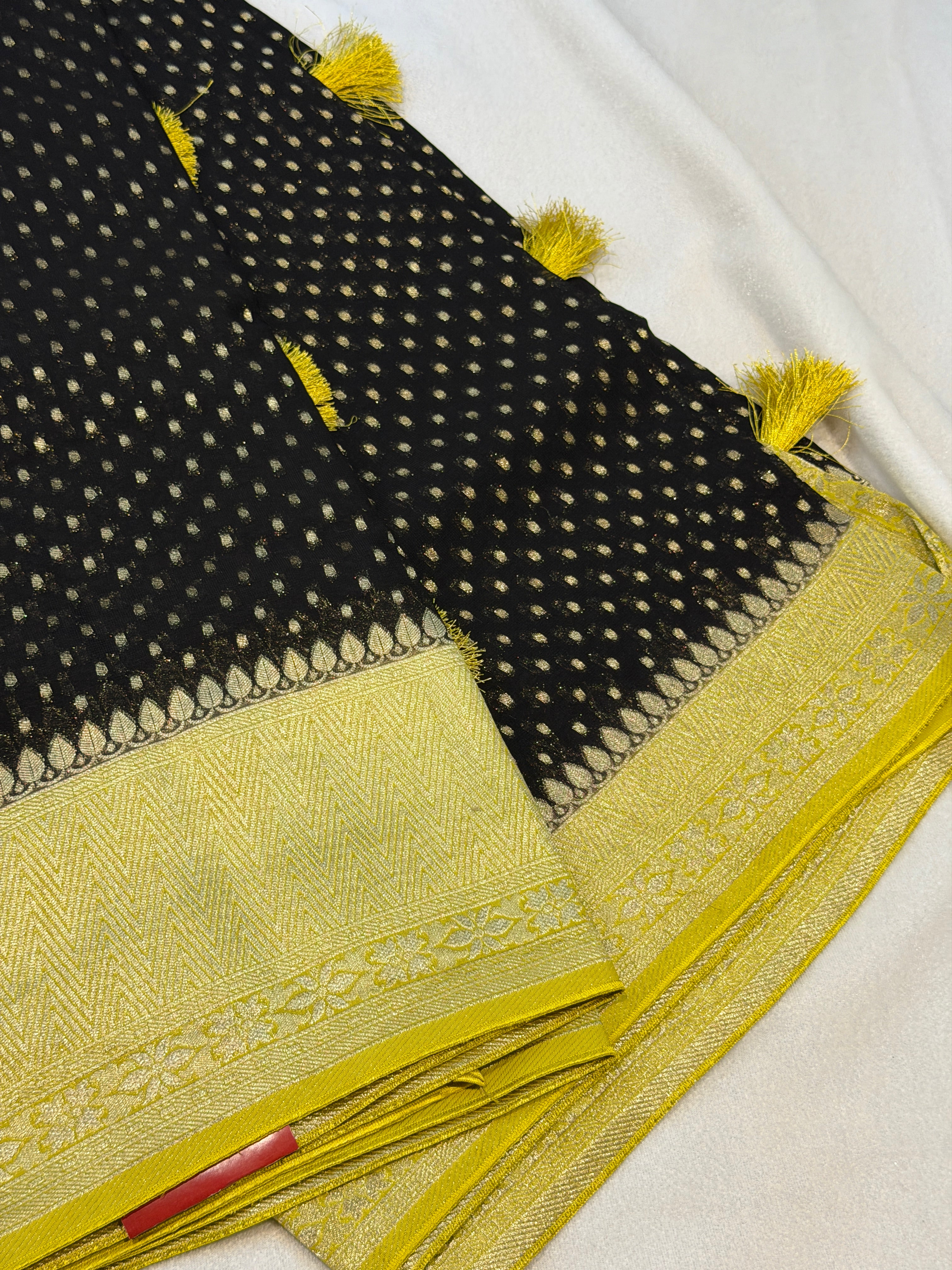 Banaras Georgett- Black