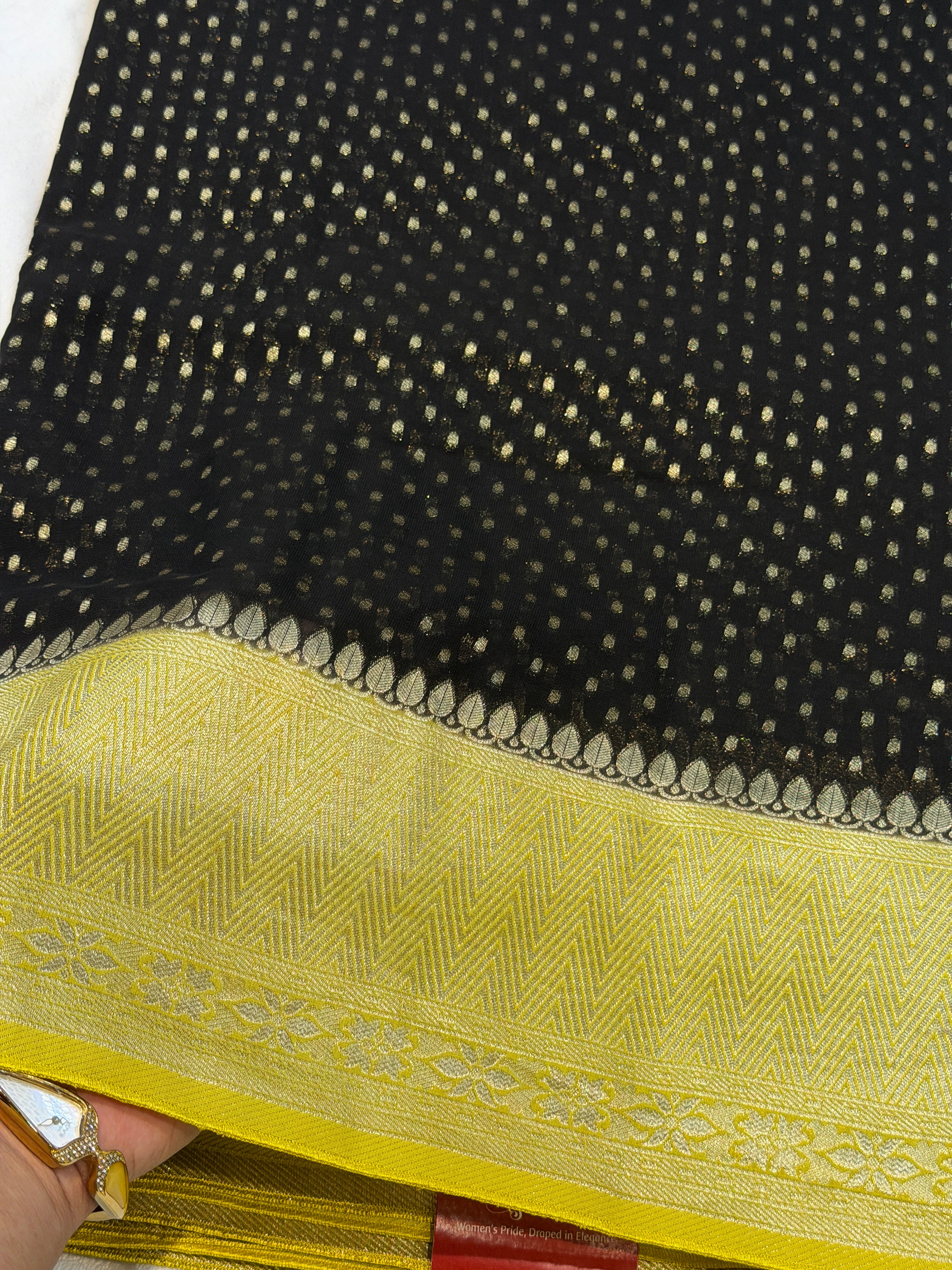 Banaras Georgett- Black