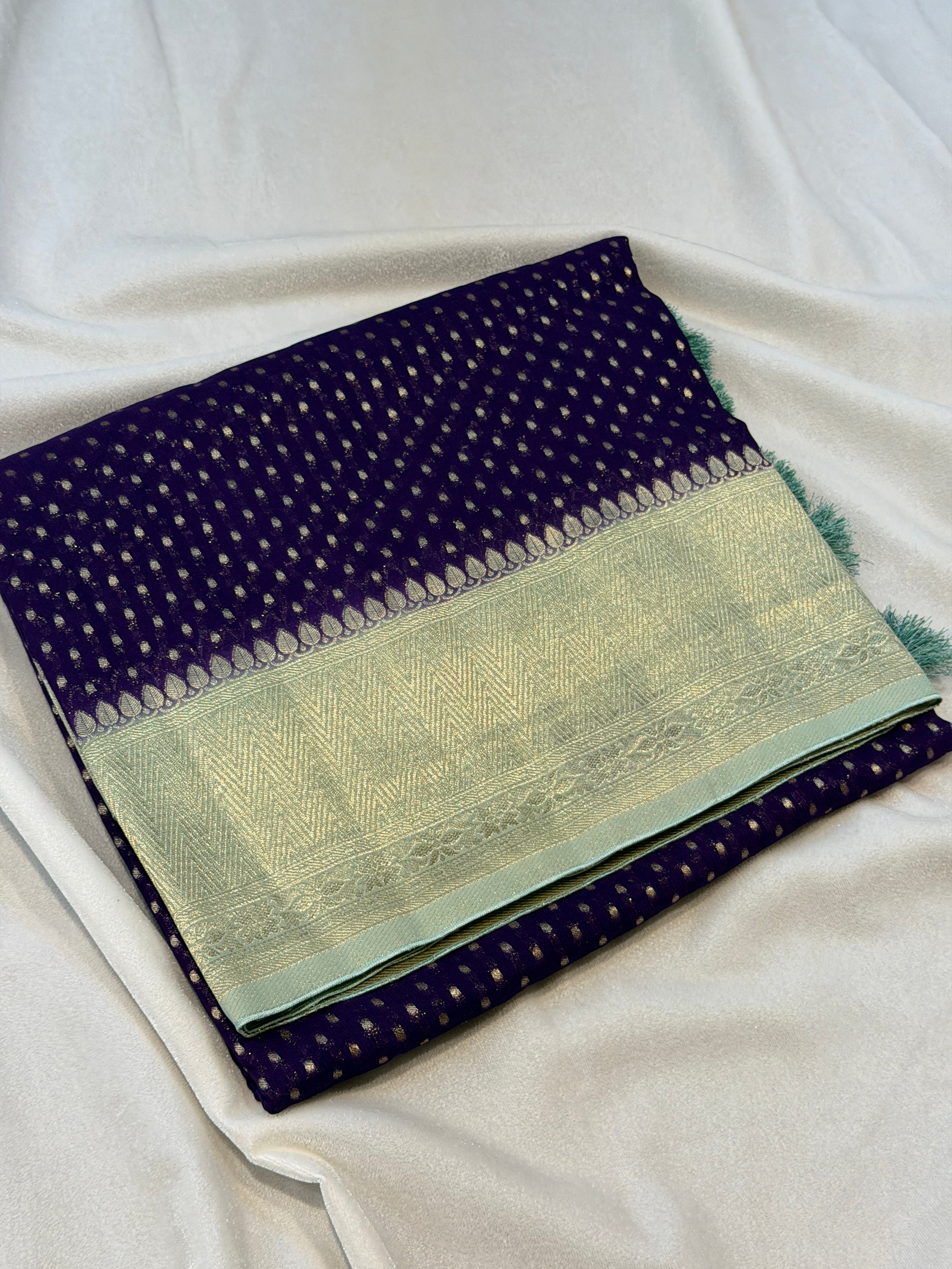 Banaras Georgett- Purple