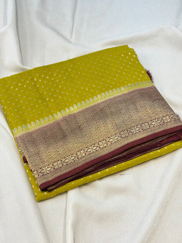 Banaras Georgett- Lemon Yellow