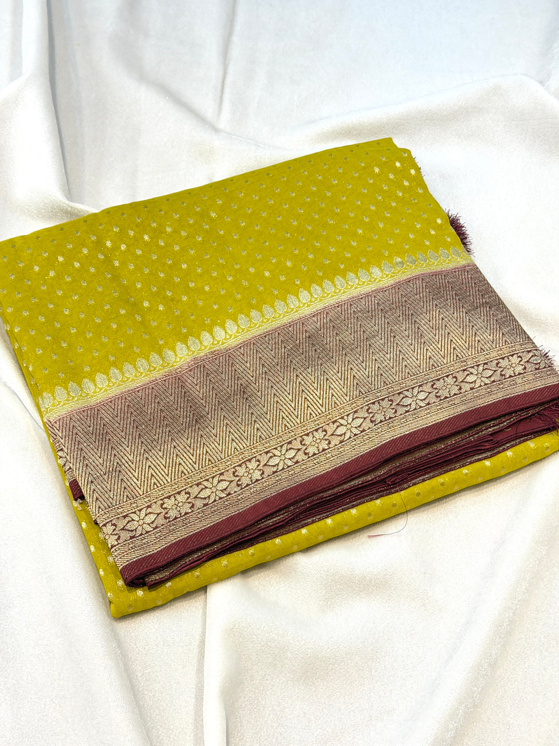 Banaras Georgett- Lemon Yellow