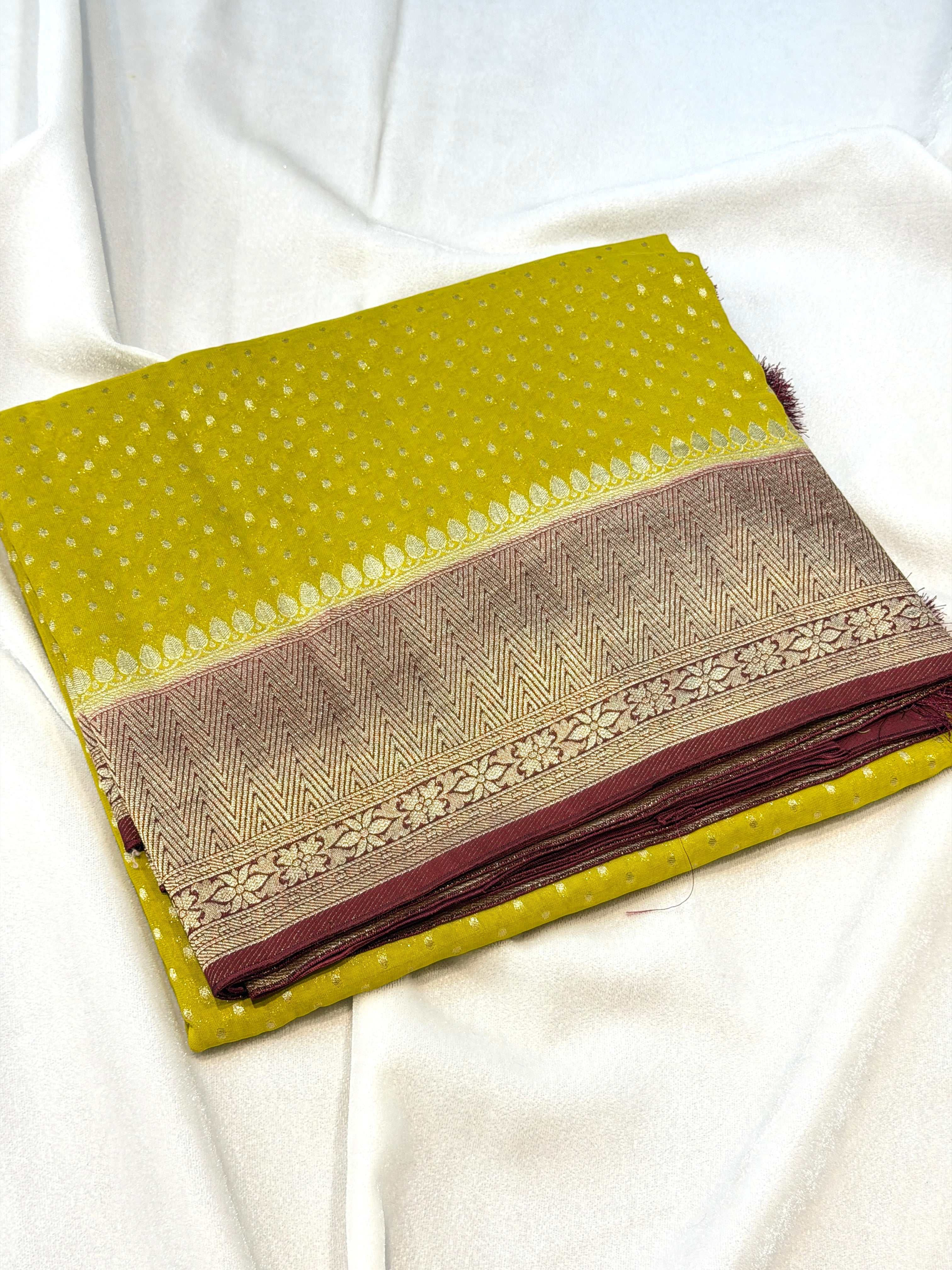 Banaras Georgett- Lemon Yellow