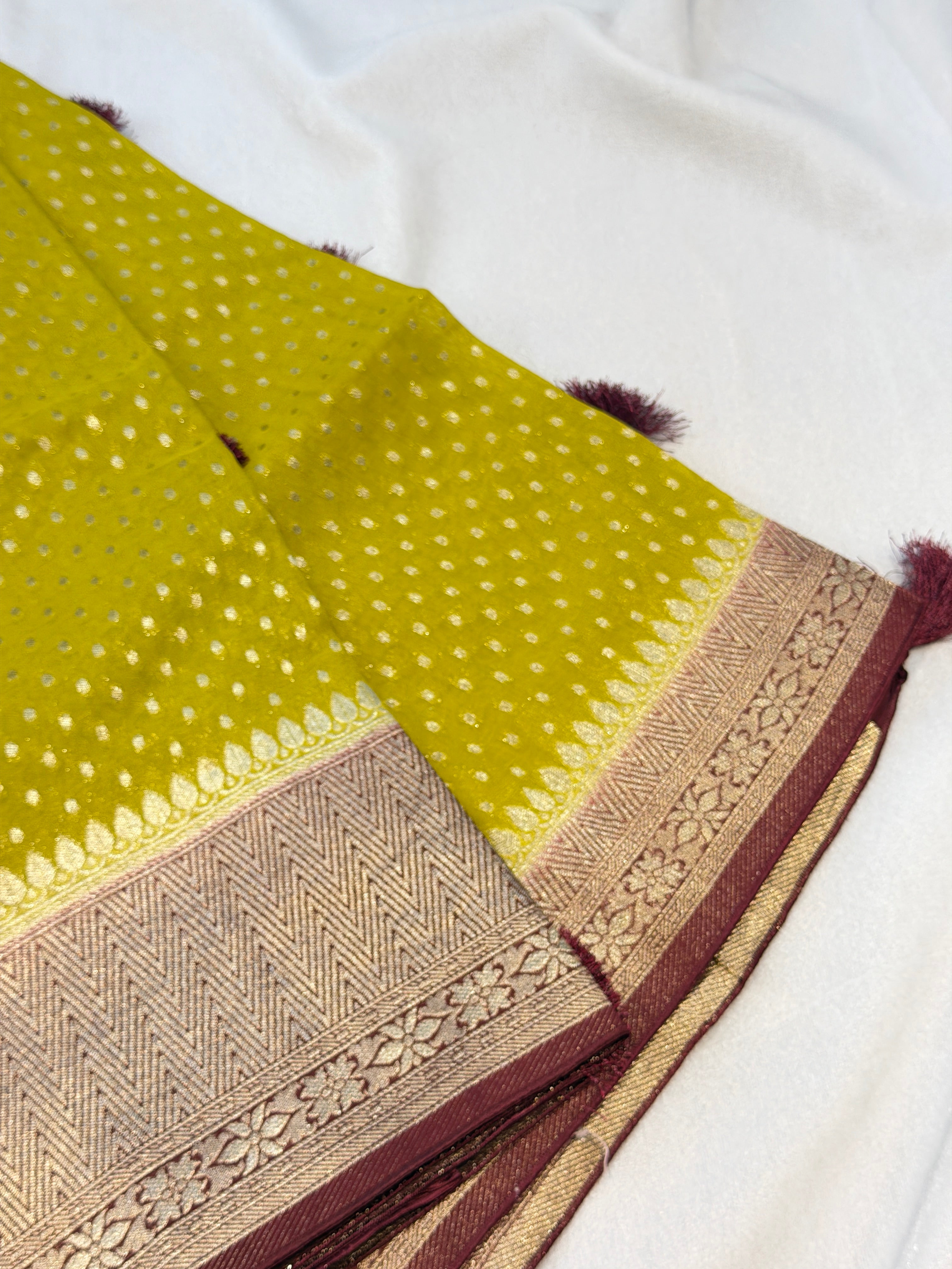Banaras Georgett- Lemon Yellow