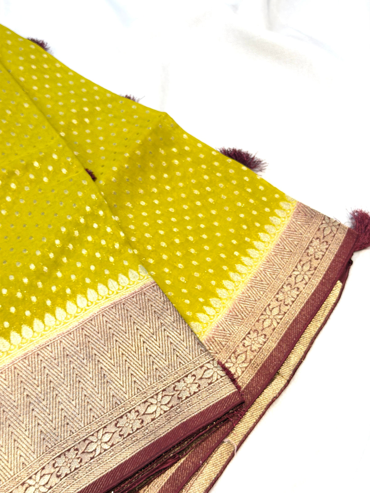 Banaras Georgett- Lemon Yellow