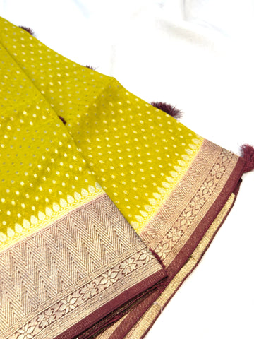 Banaras Georgett- Lemon Yellow