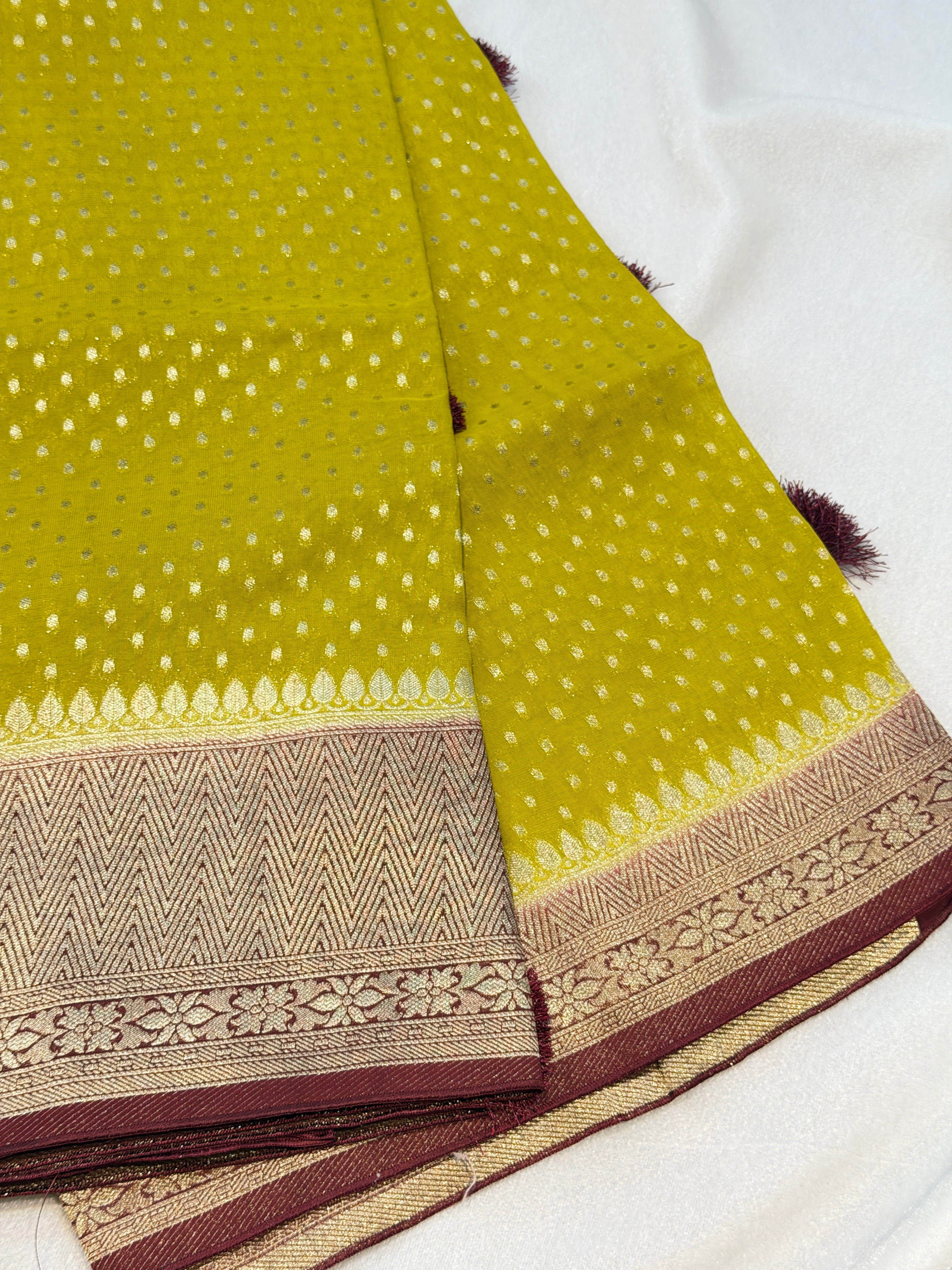 Banaras Georgett- Lemon Yellow