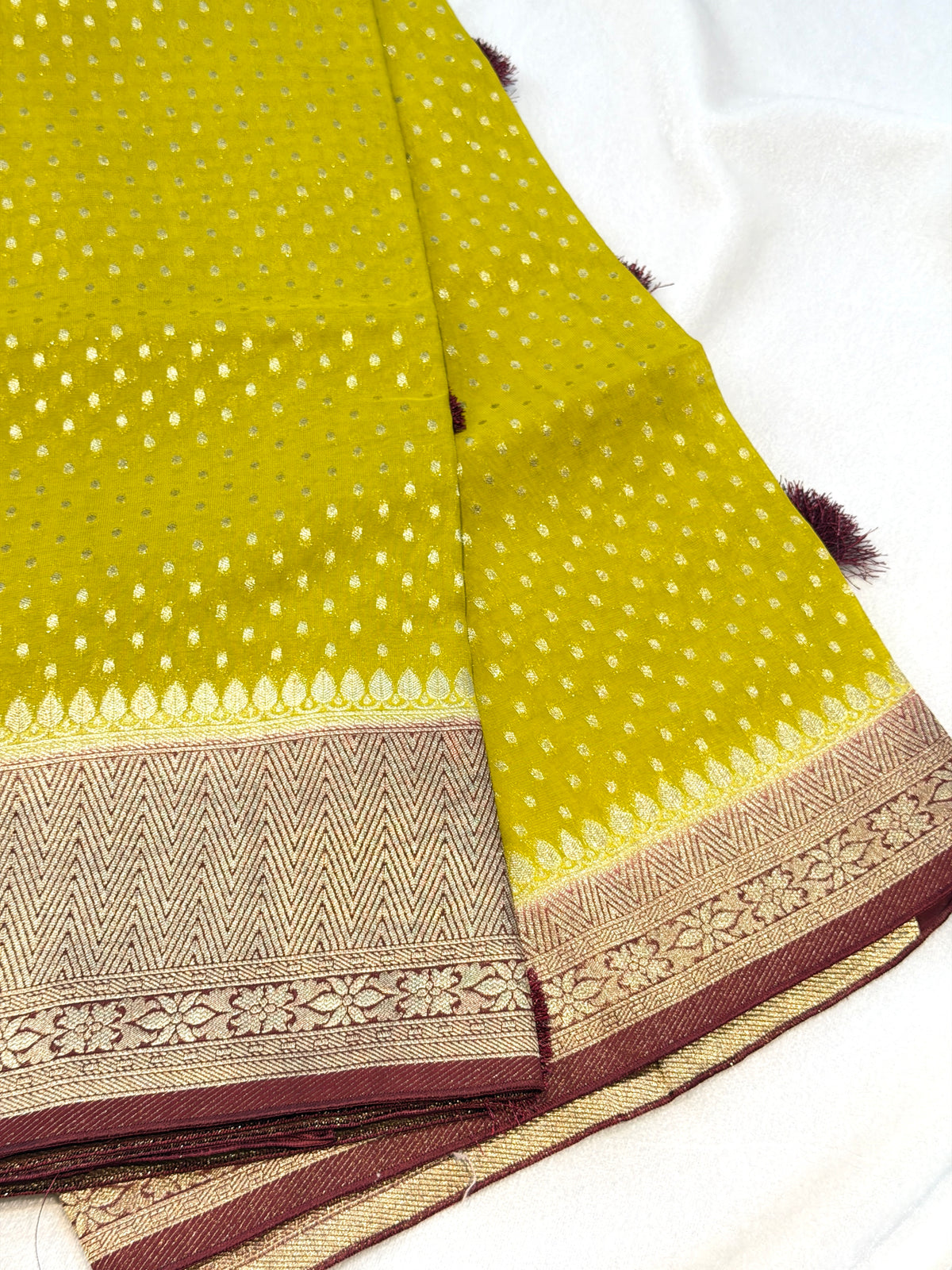 Banaras Georgett- Lemon Yellow