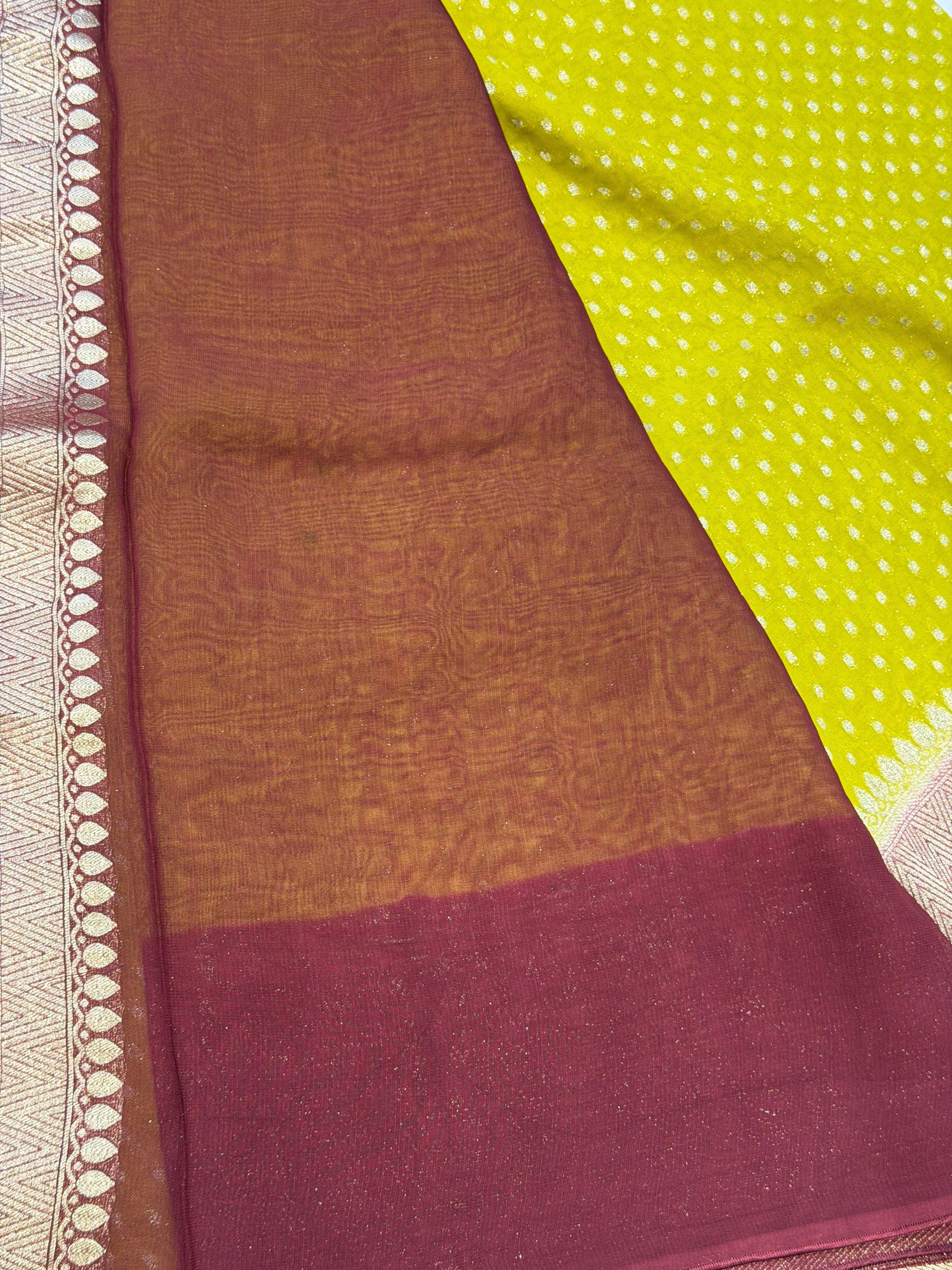 Banaras Georgett- Lemon Yellow