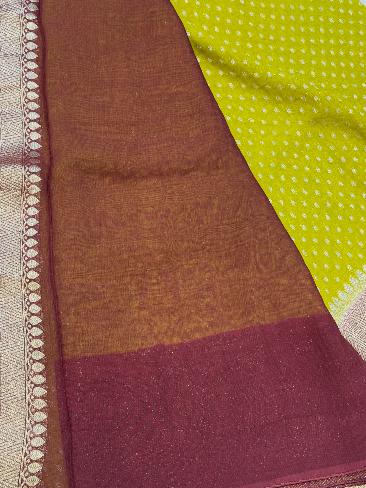Banaras Georgett- Lemon Yellow