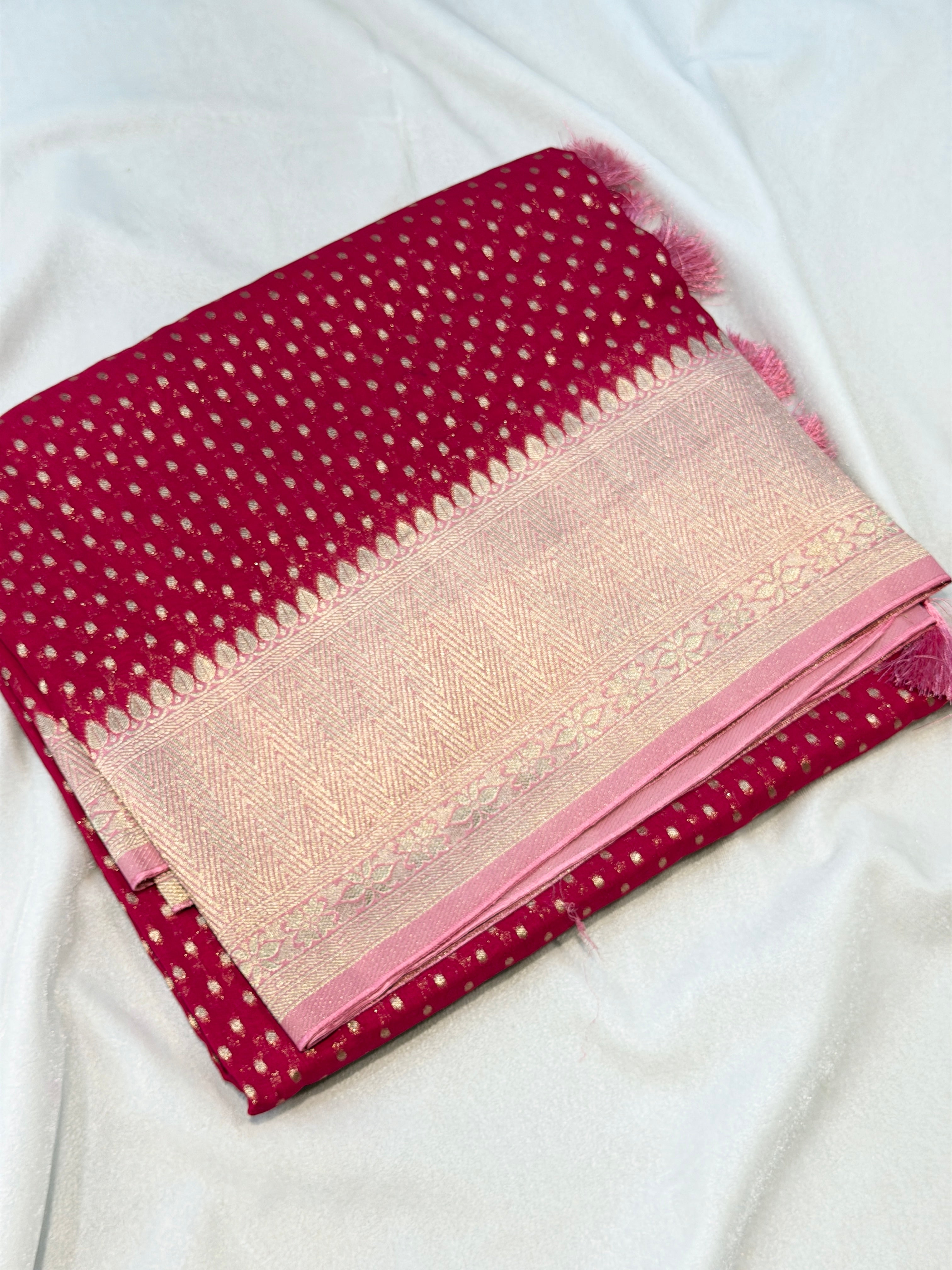 Banaras Georgett- Dark Pink