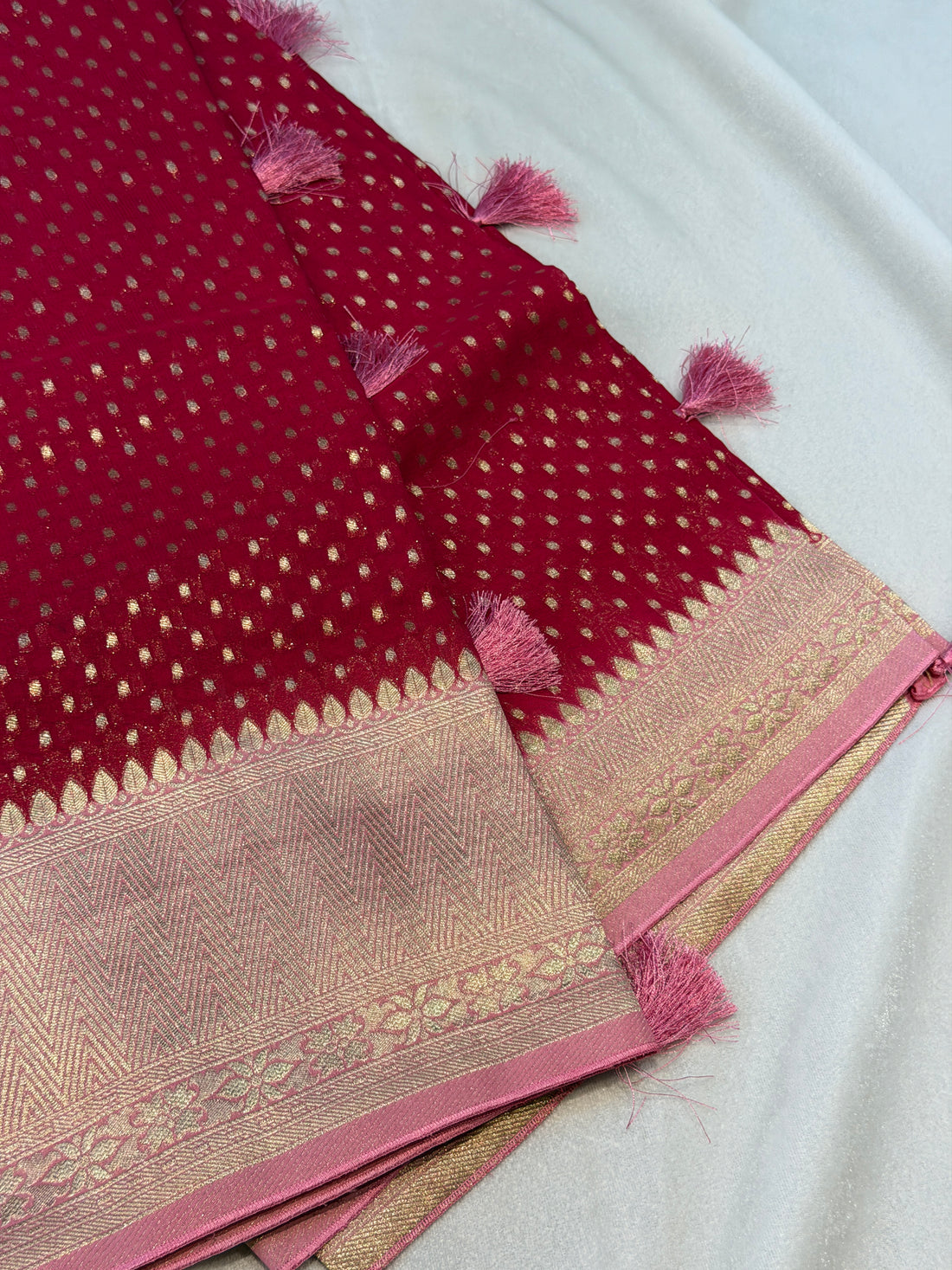 Banaras Georgett- Dark Pink