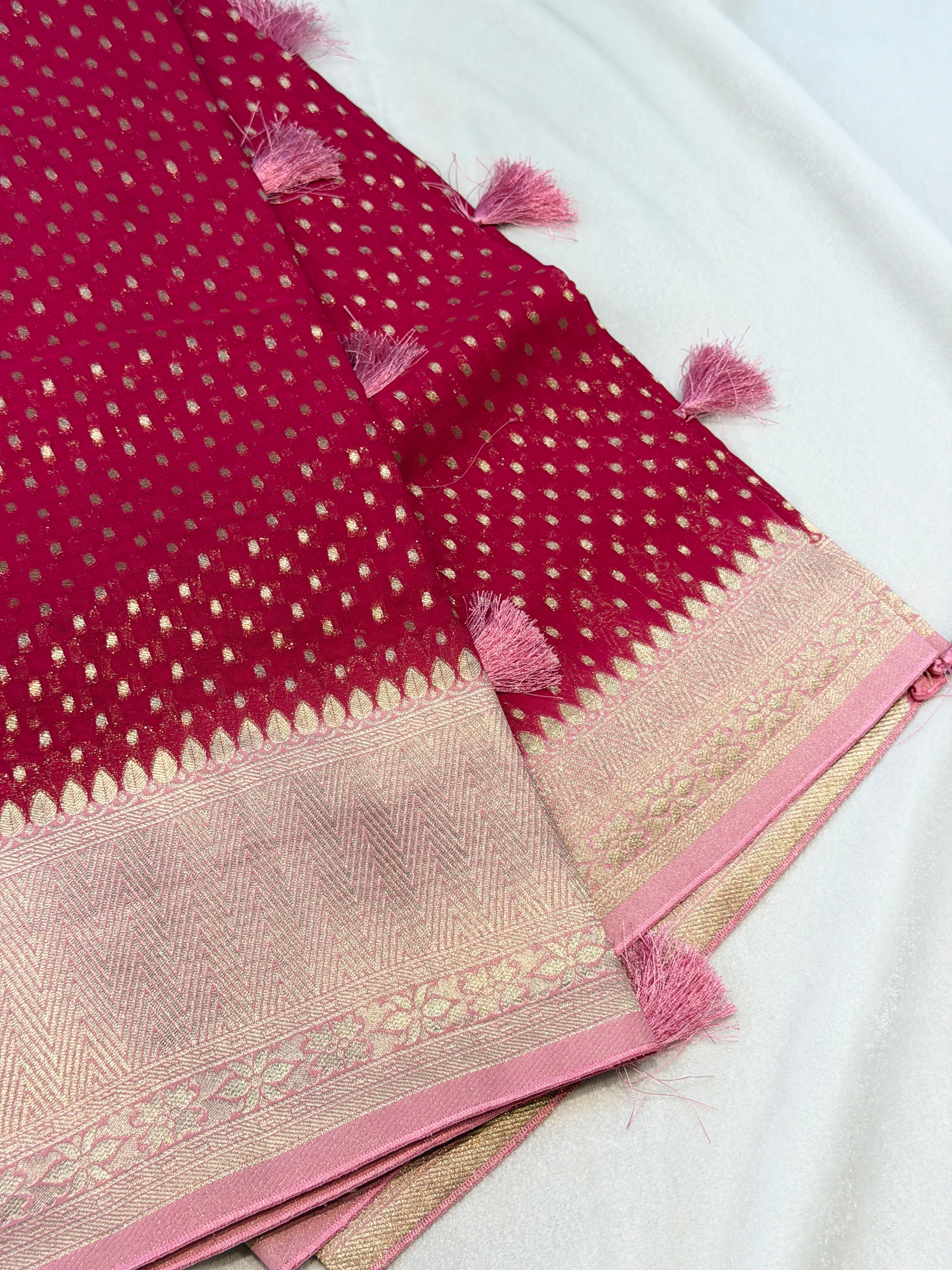 Banaras Georgett- Dark Pink