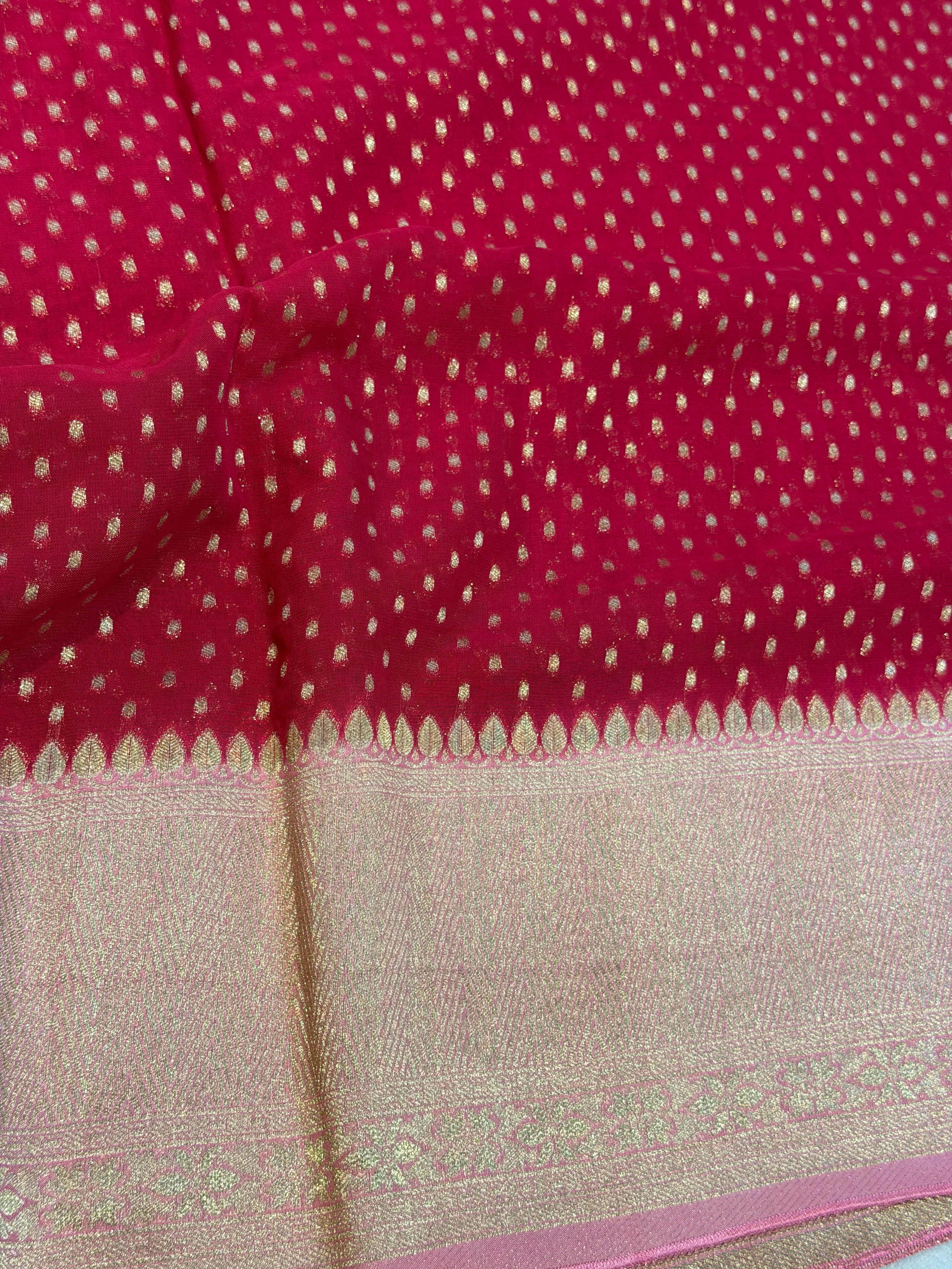 Banaras Georgett- Dark Pink