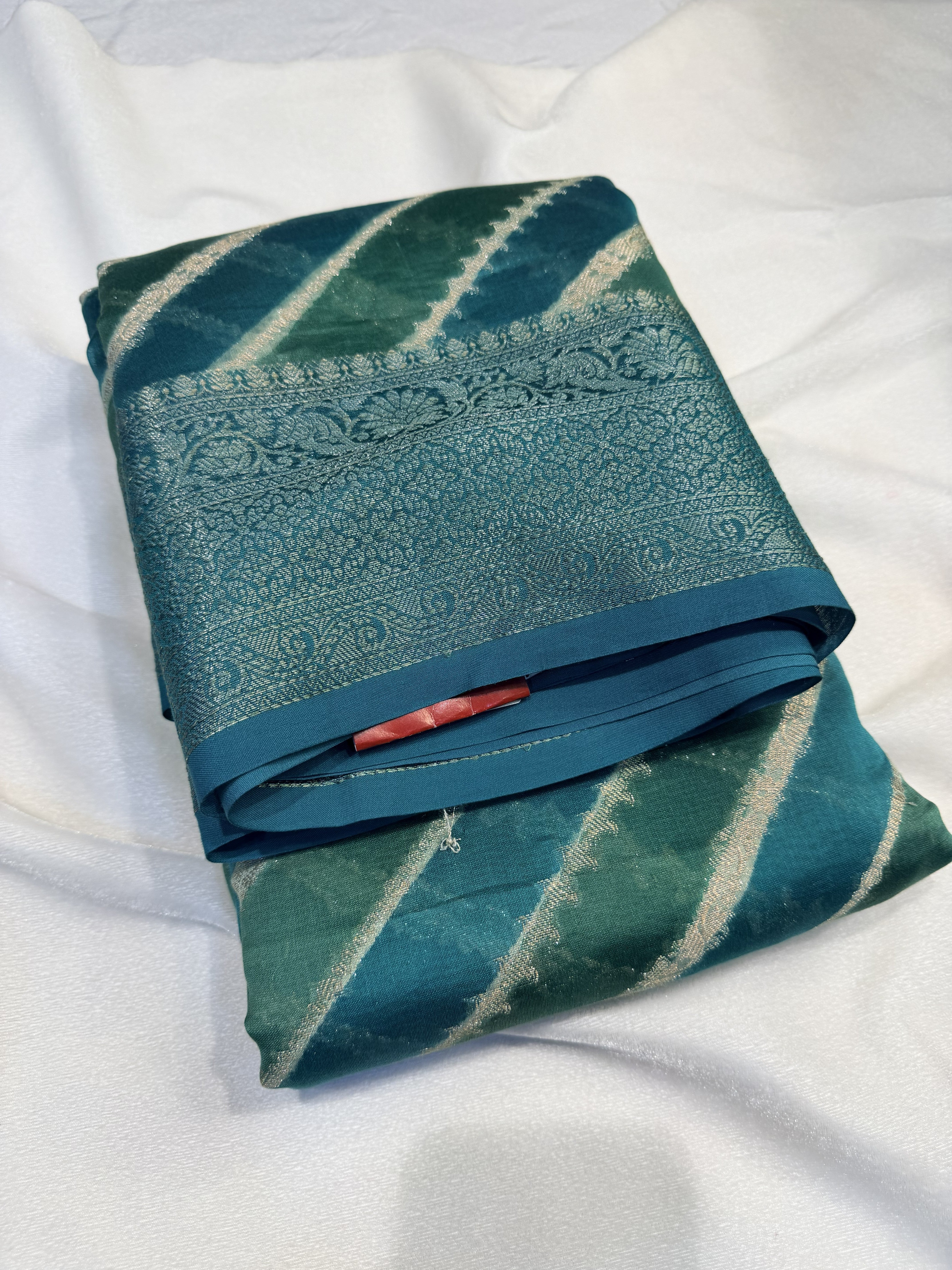 Changeri Silk Green Stripes