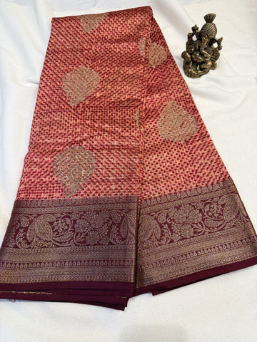 Chanderi Silk Maroon