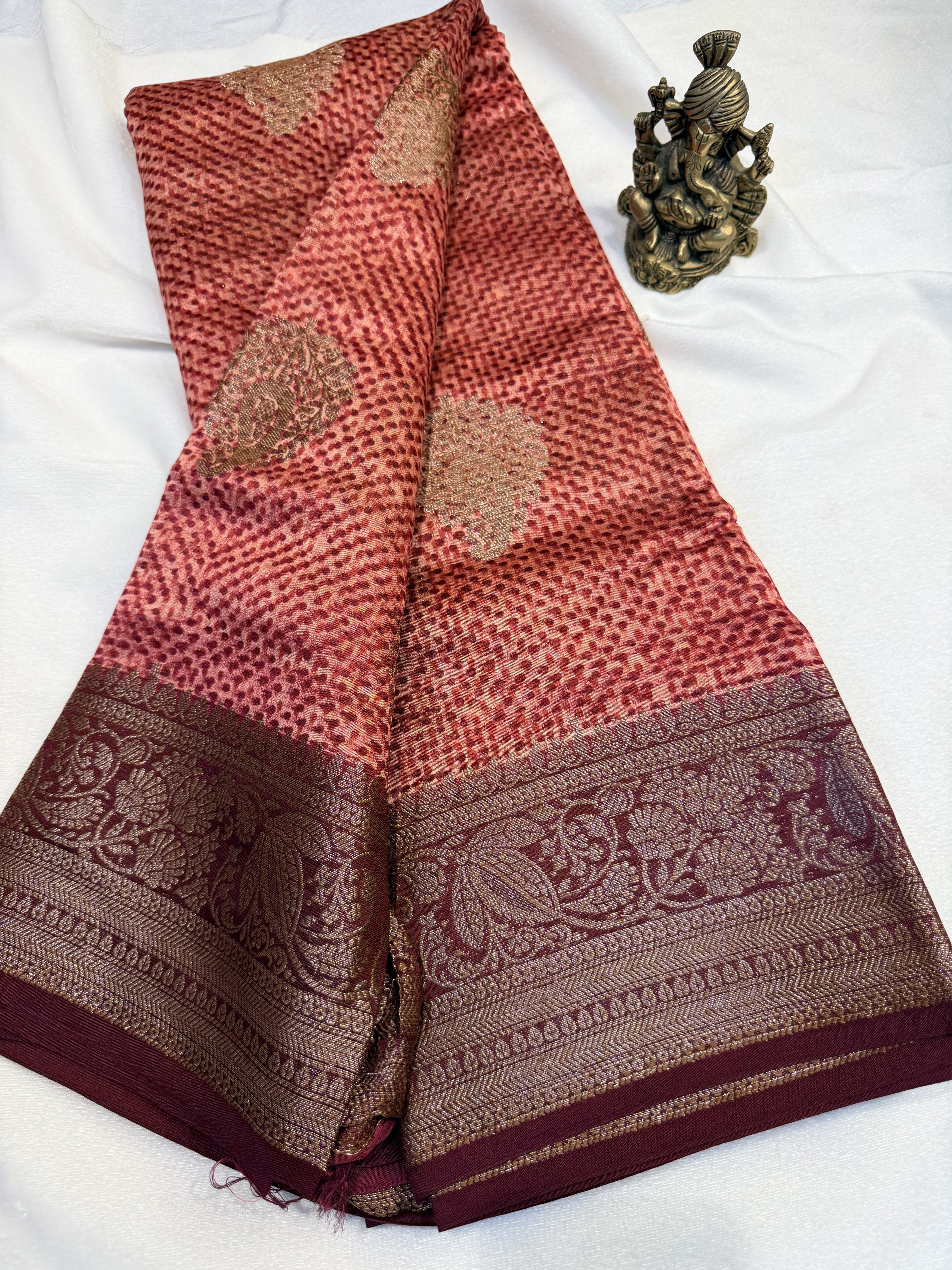 Chanderi Silk Maroon