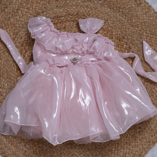Fancy frock - Baby Pink Shimmer 2222