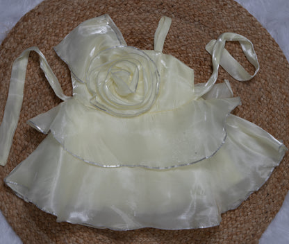 Fancy frock - Green , Yellow 029