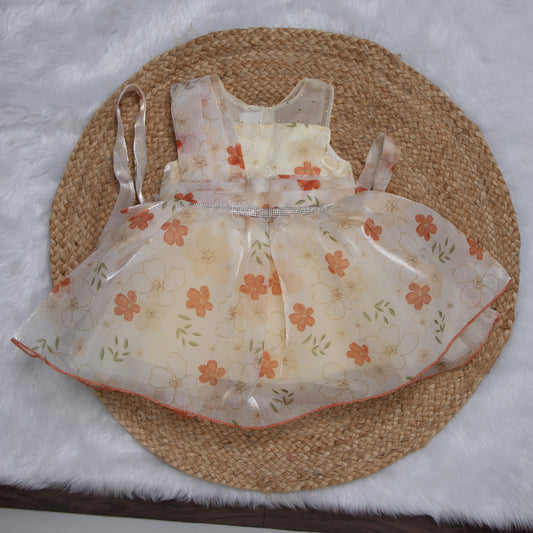 Fancy frock - Blue , Green floral 315