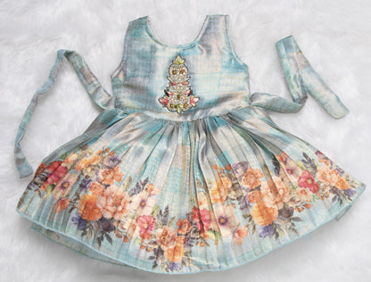 Fancy frock - Blue silk 293