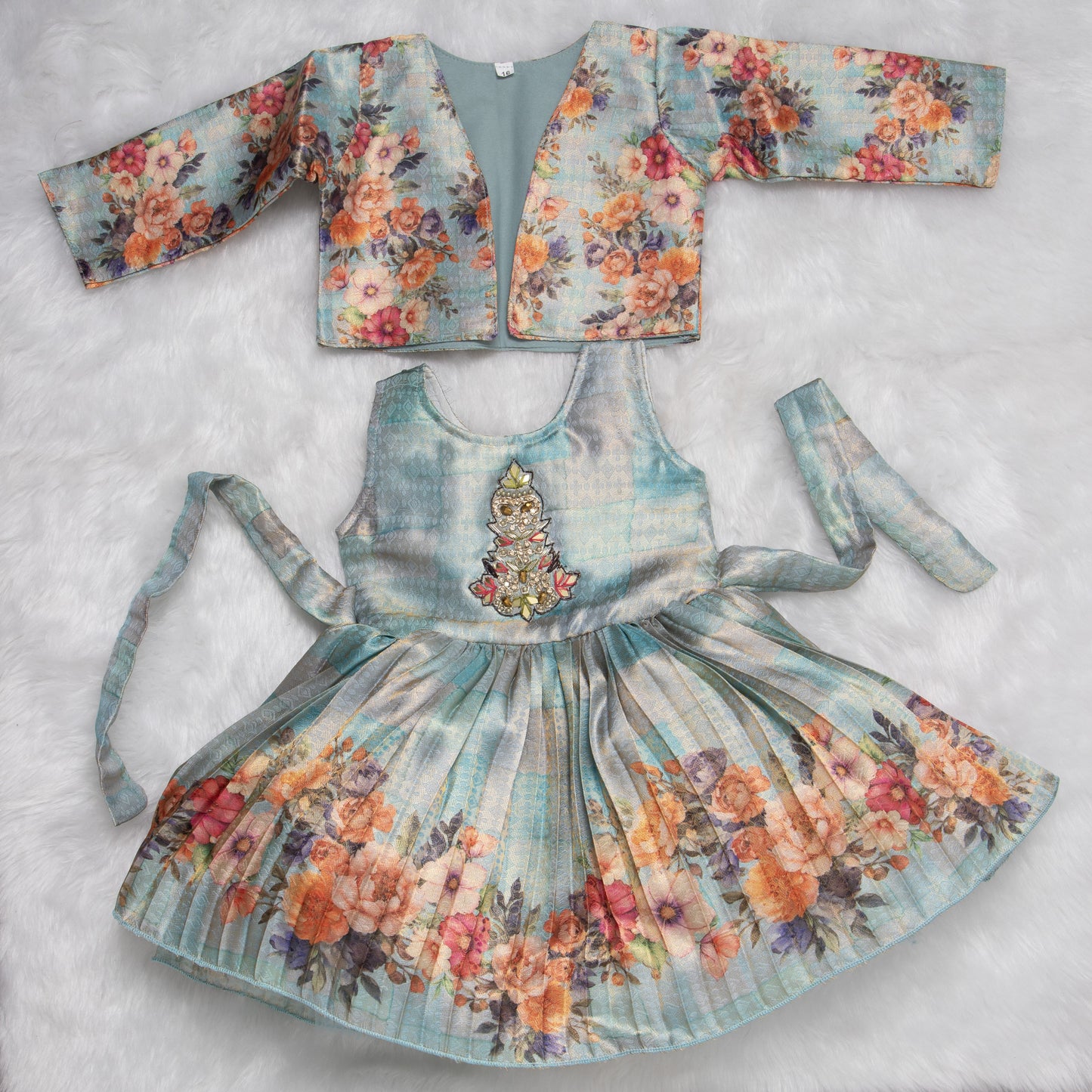Fancy frock - Blue silk 293
