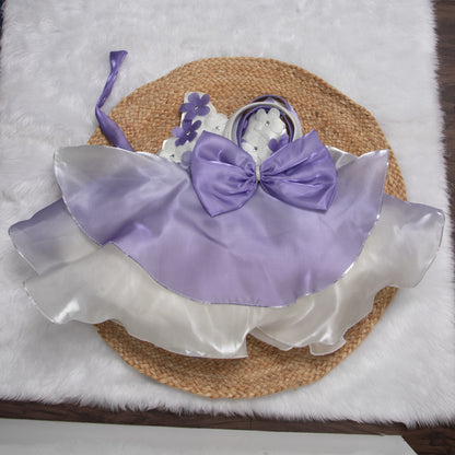 Fancy frock - Sky Blue , lavender Double Shade 816