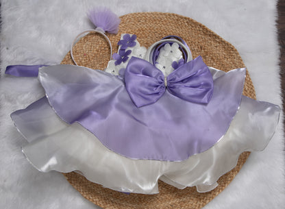 Fancy frock - Sky Blue , lavender Double Shade 816