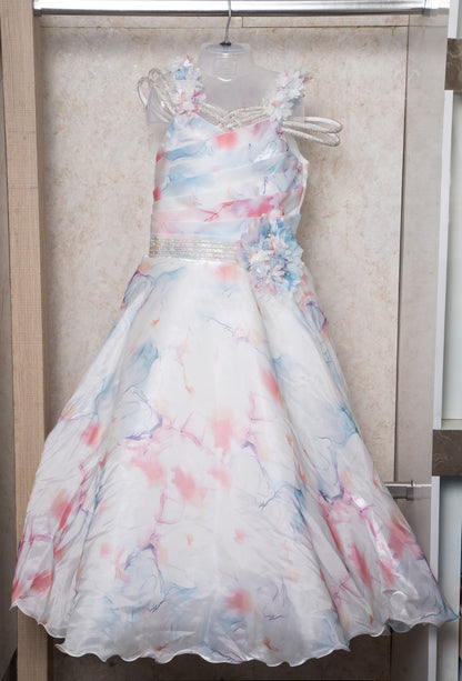 Multicolour party wear frock